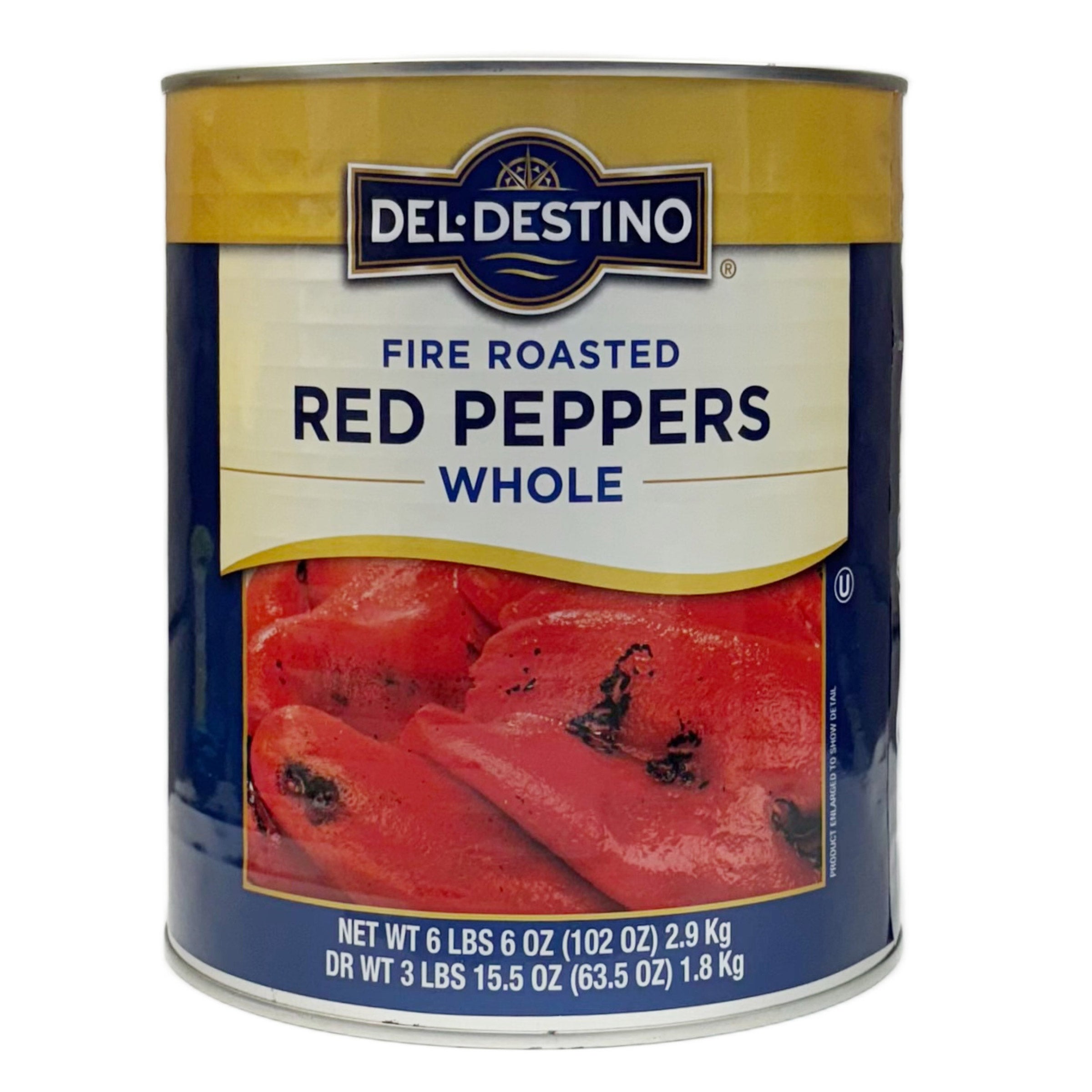 DEL DESTINO ROASTED RED PEPPERS 6.4 LBS