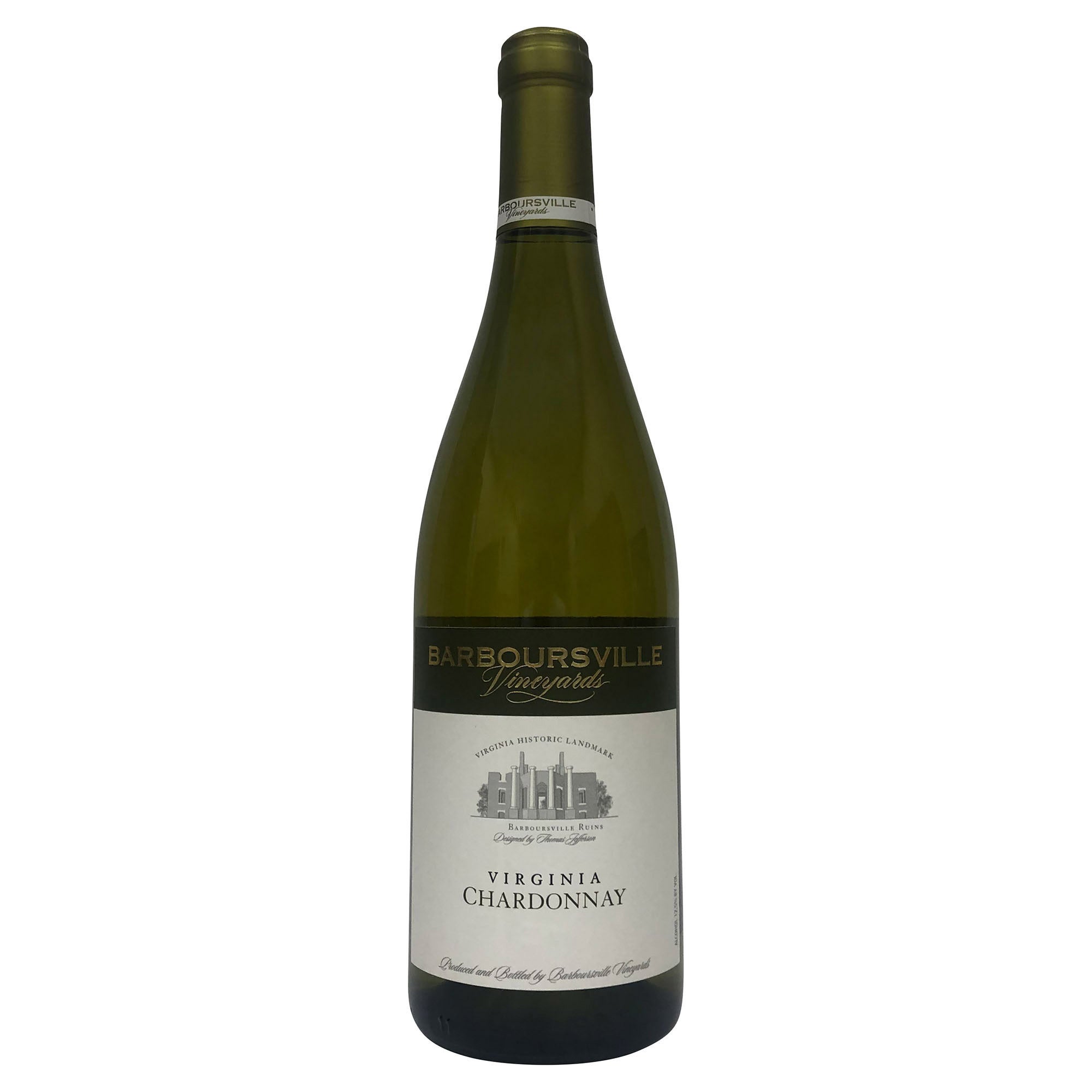BARBOURSVILLE CHARDONNAY VIRGINIA 750 ML - Image 1