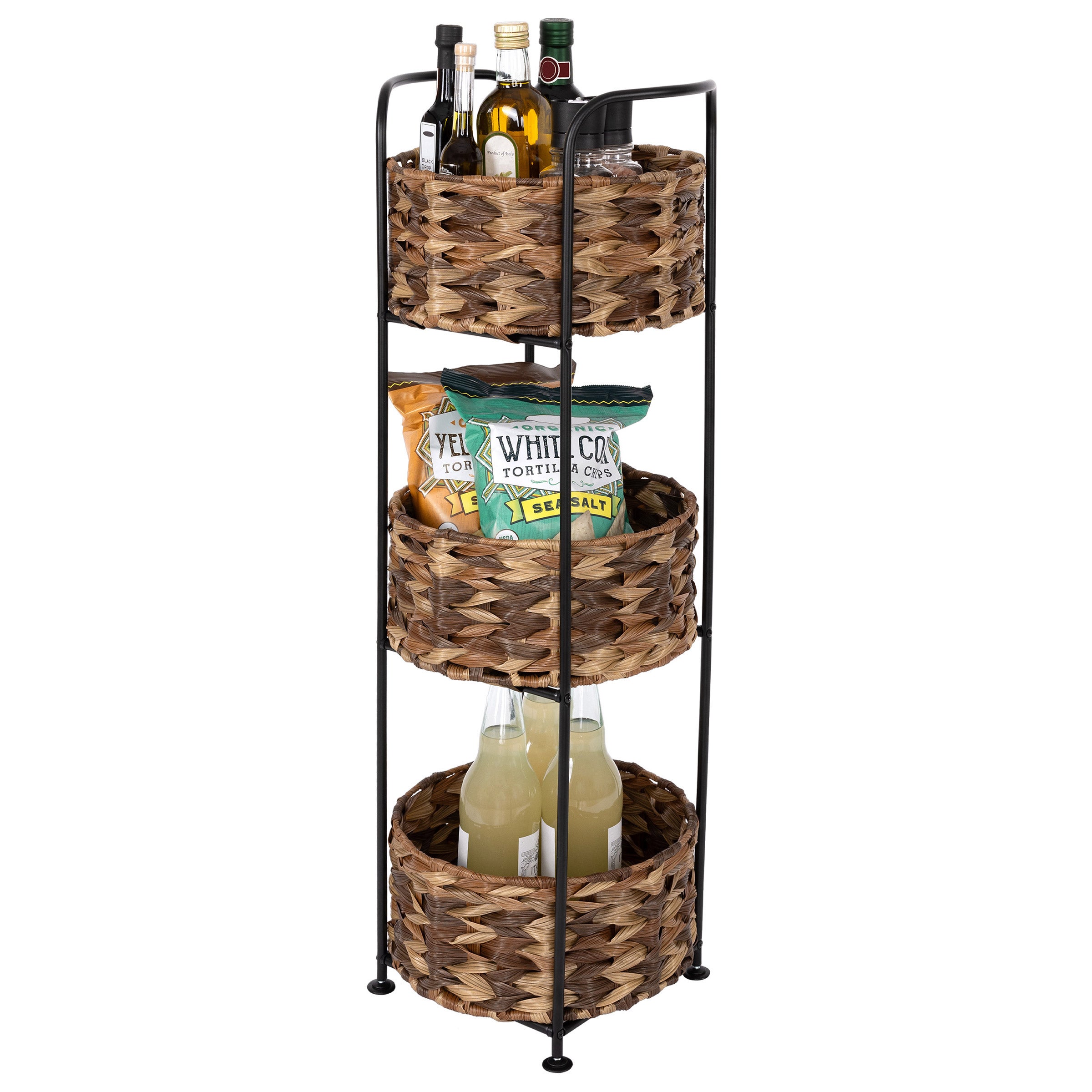 SEVILLE CLASSICS HOME 3-TIER STORAGE BASKET TOWER