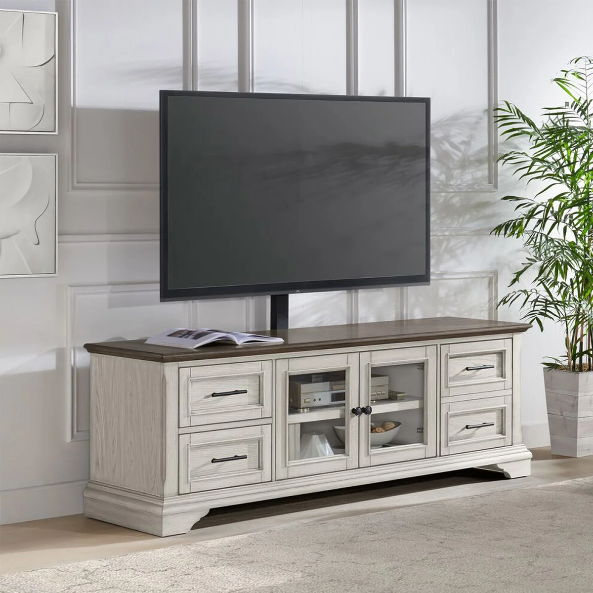 BAYSIDE FURNISHINGS HOLDEN 72¨ TV CONSOLE 3 IN 1 - Image 1