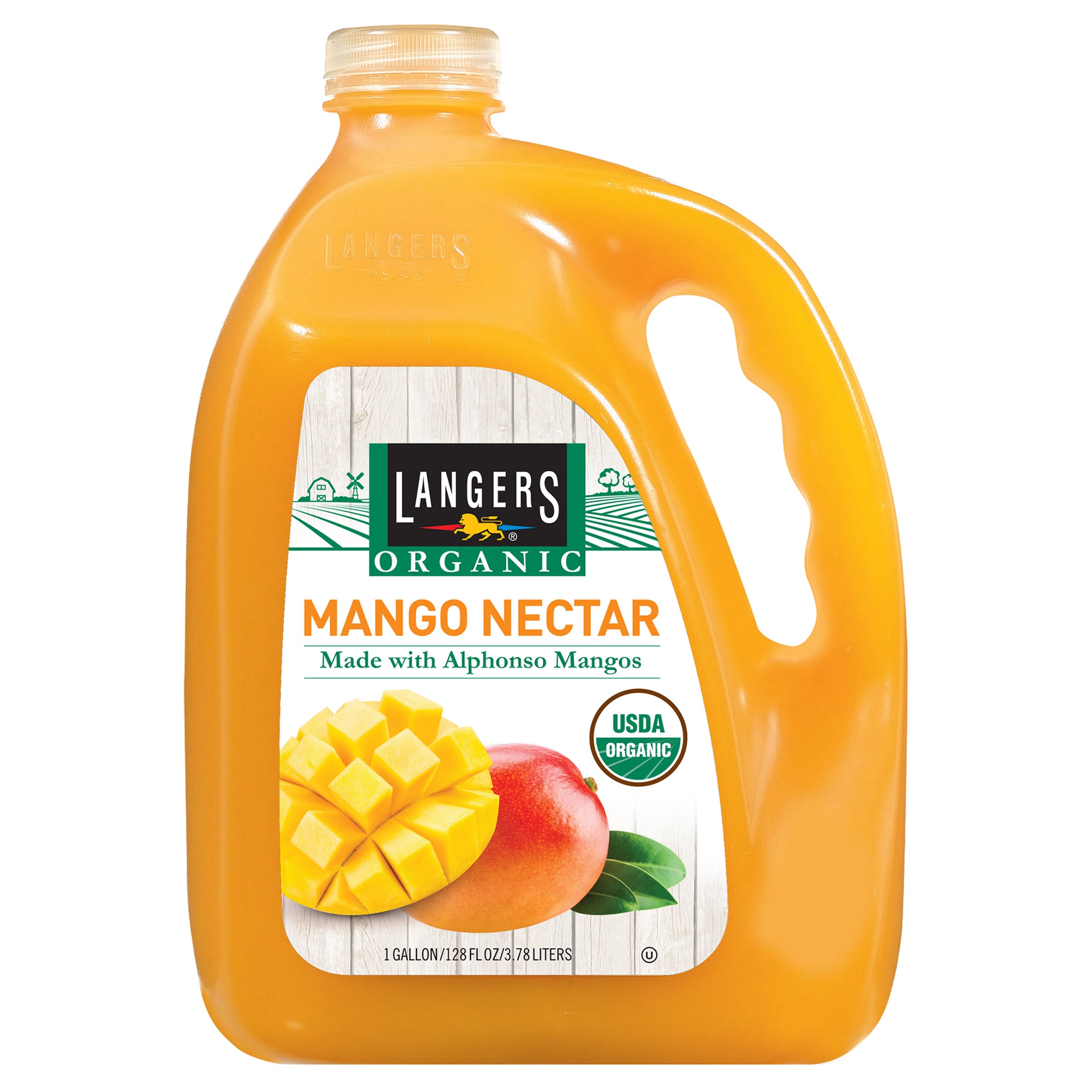 LANGERS ORGANIC MANGO NECTAR 128 OUNCE BOTTLE
