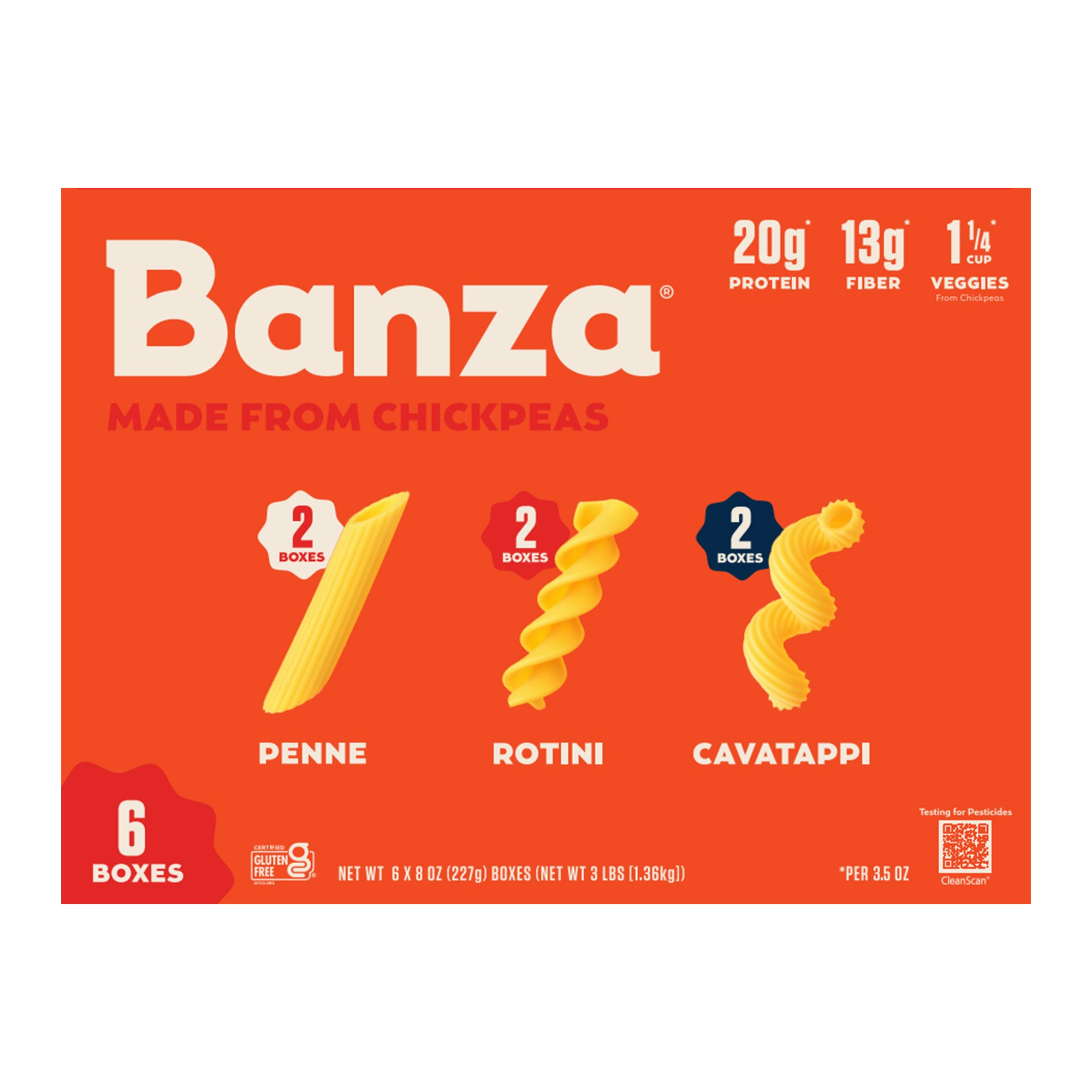 BANZA CHICKPEA PASTA VRTY 6/8 OZ - Image 1