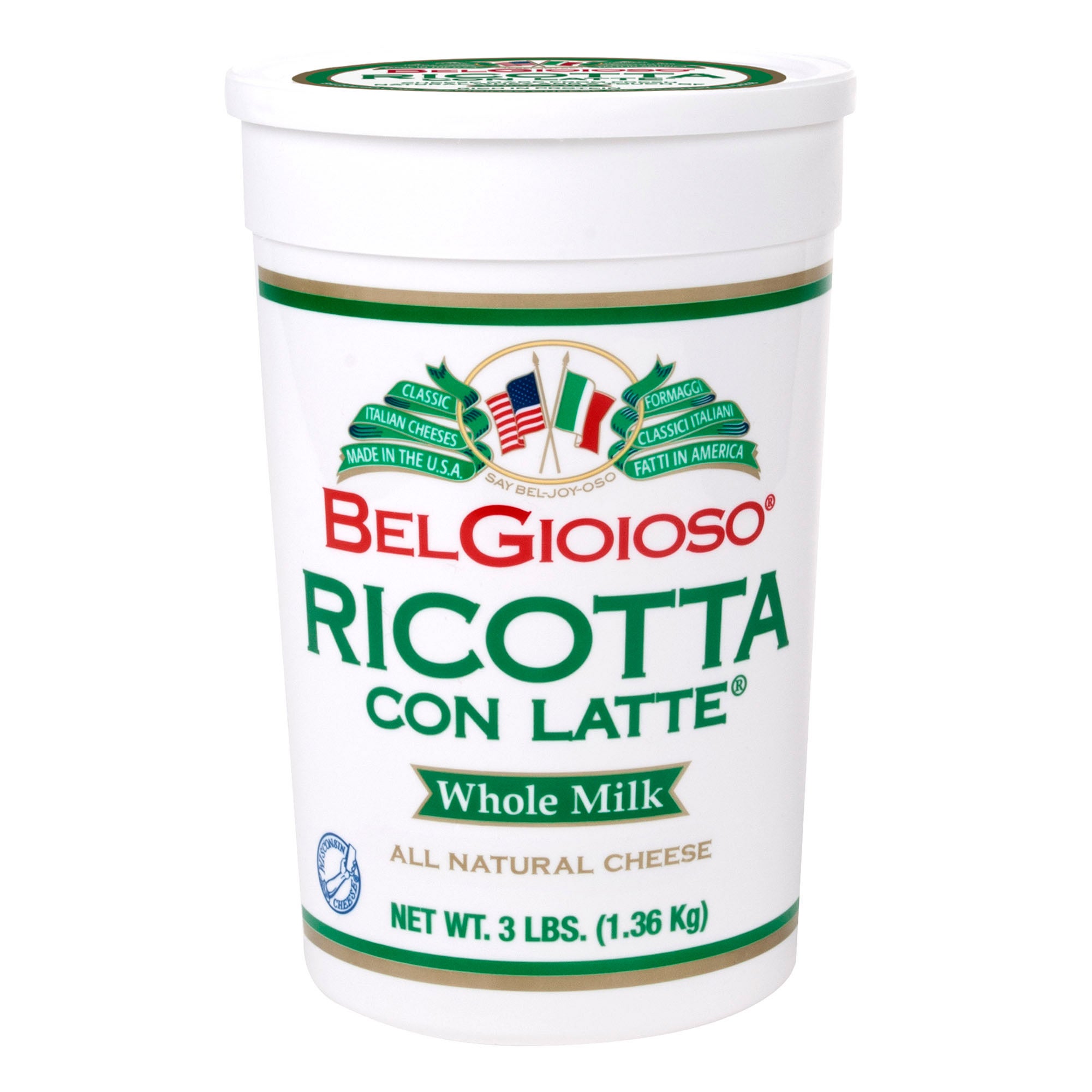 BELGIOIOSO RICOTTA CON LATTE 3LB