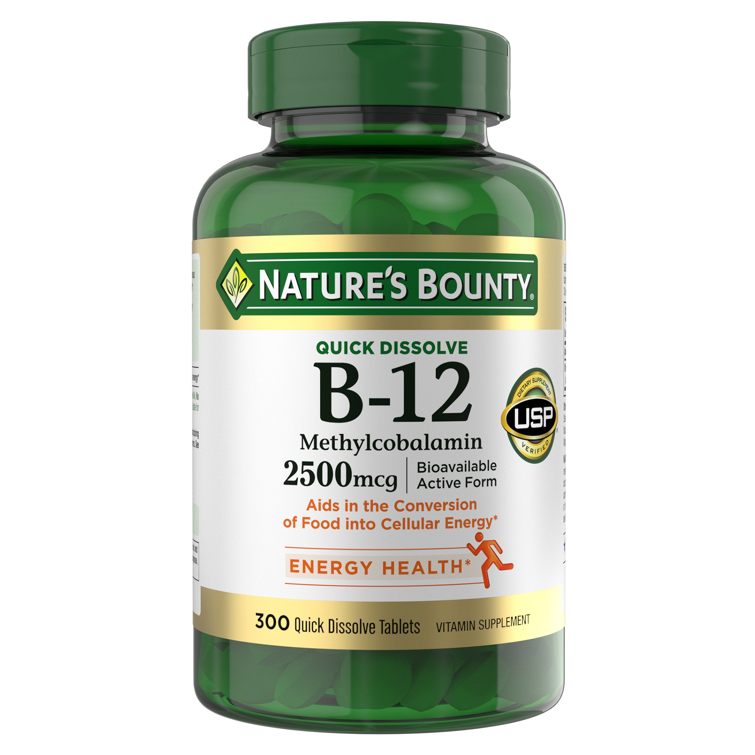 NATURE'S BOUNTY QUICK DISSOLVE VIT B12 300 TABLETS - Image 1