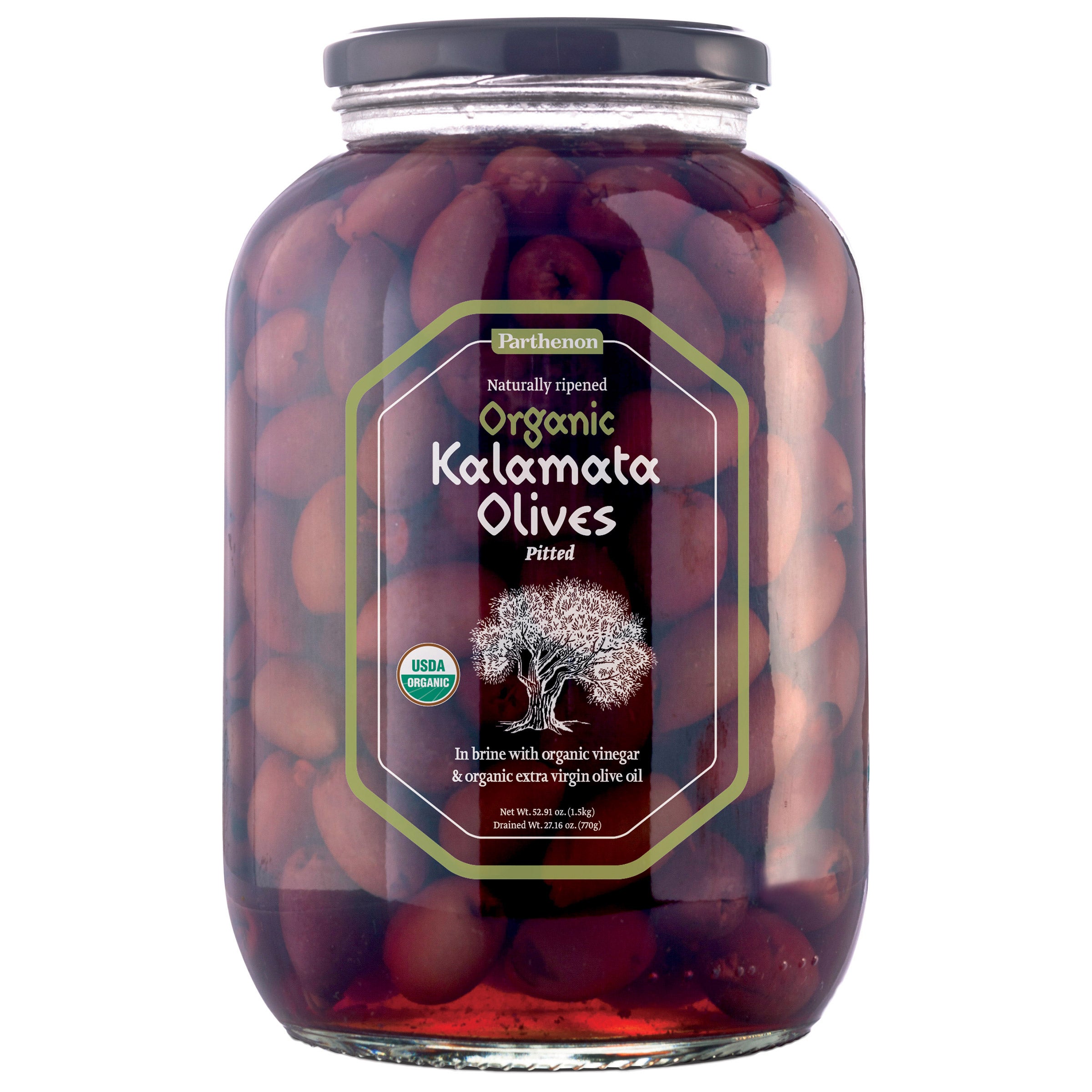 PARTHENON ORGANIC KALAMATA OLIVES 52.91 OZ - Image 1