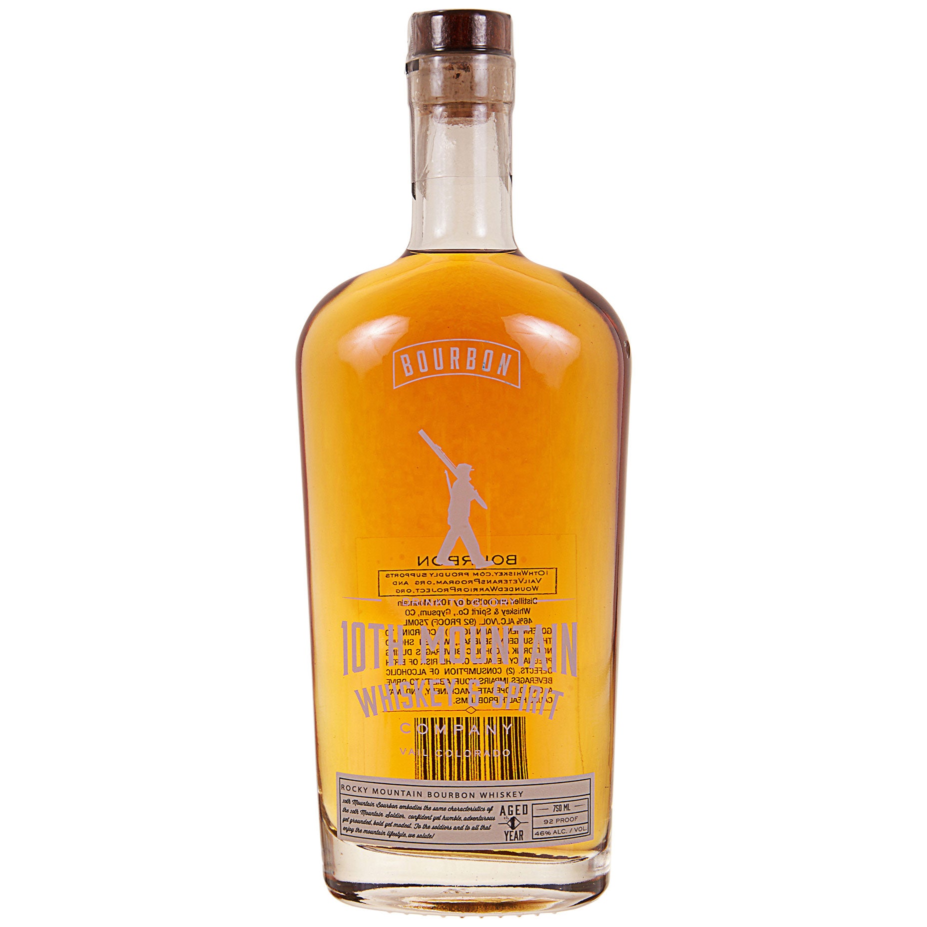 10TH MOUNTAIN BOURBON WHISKEY COLORADO 750ML