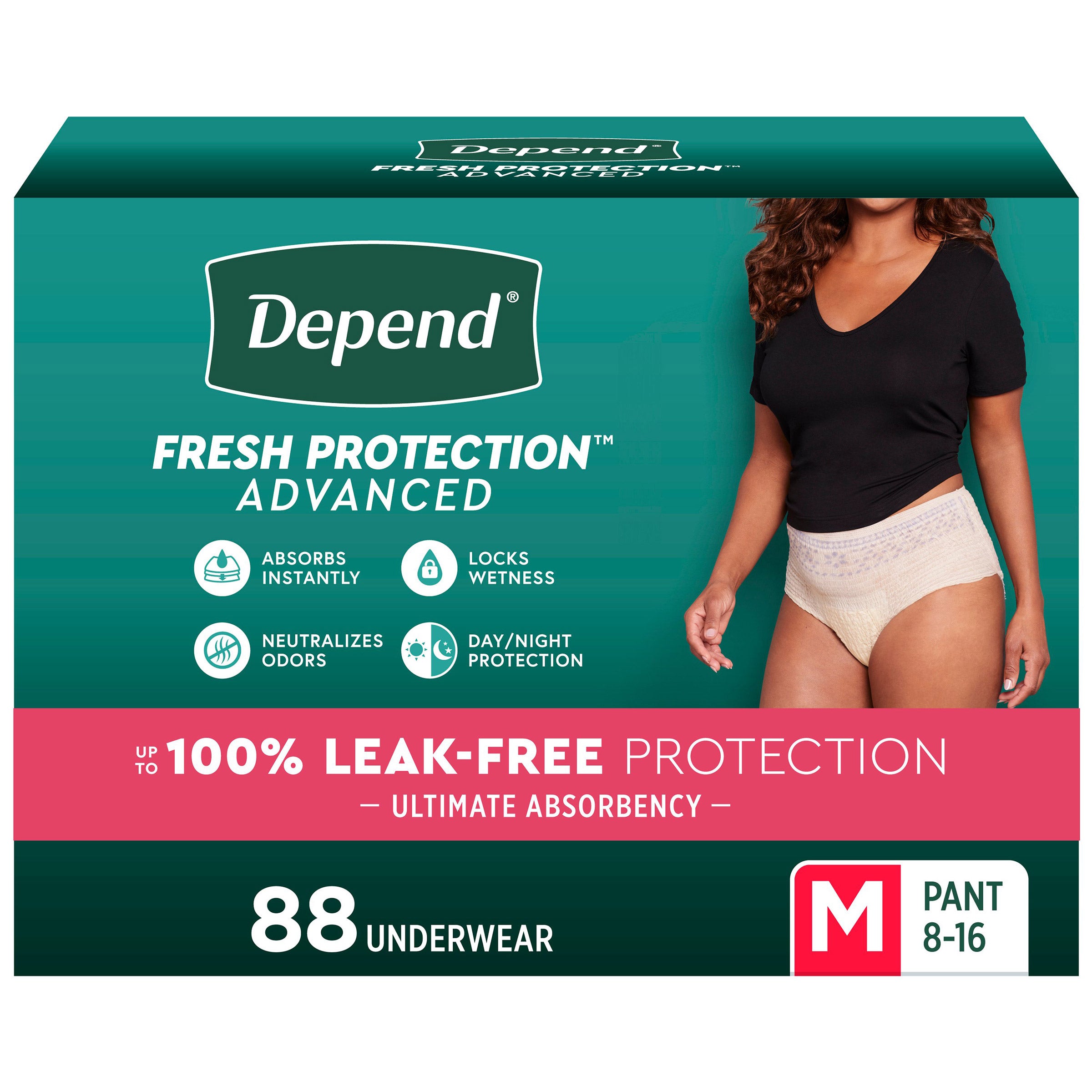 DEPEND ULTIMATE UNDERWEAR WOMENS MEDIUM 88 CT