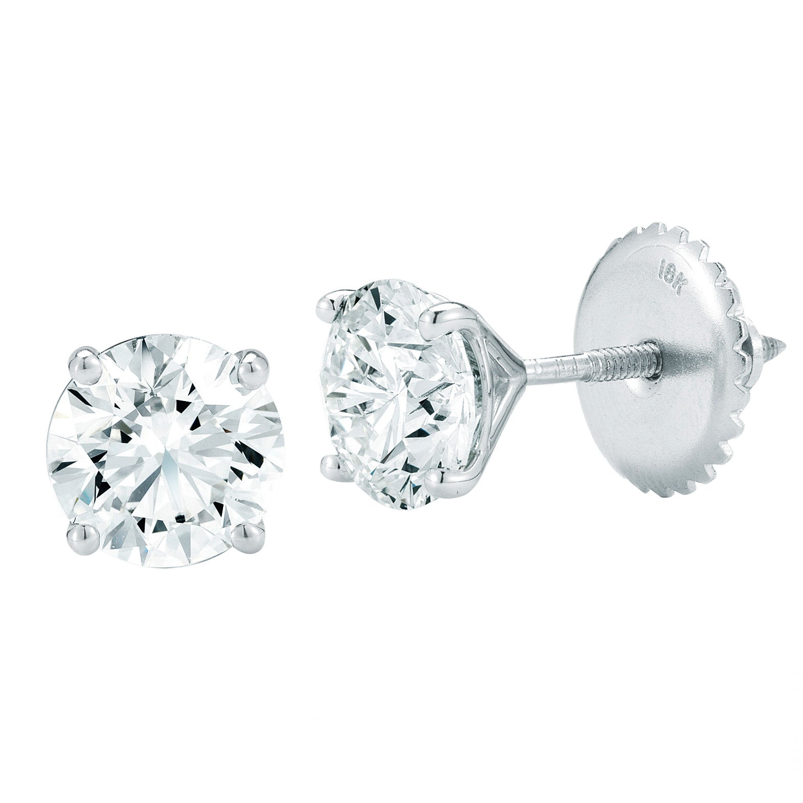 2.50CTW ROUND DIAMOND 18KT W/GOLD MARTINI SET EARRINGS VS2, ¨I¨
