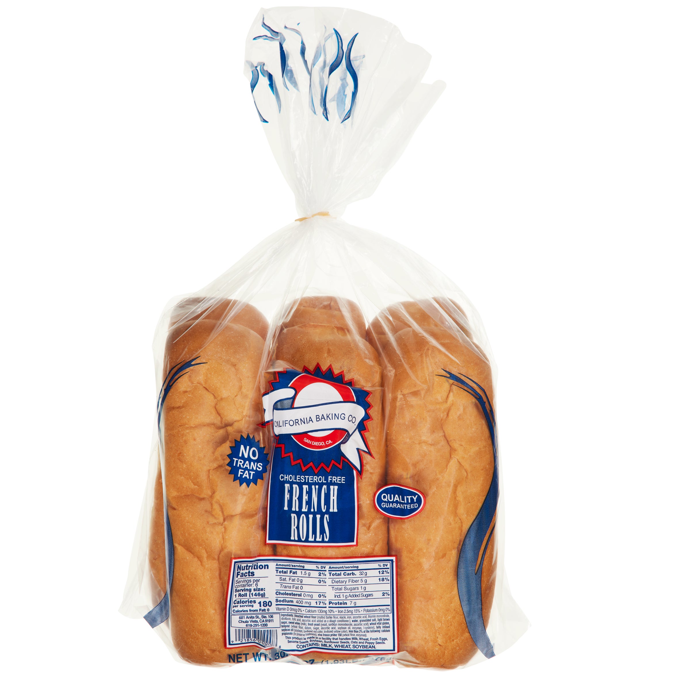 CALIFORNIA BAKING CO. 9¨ FRENCH ROLLS 6 CT - Image 1