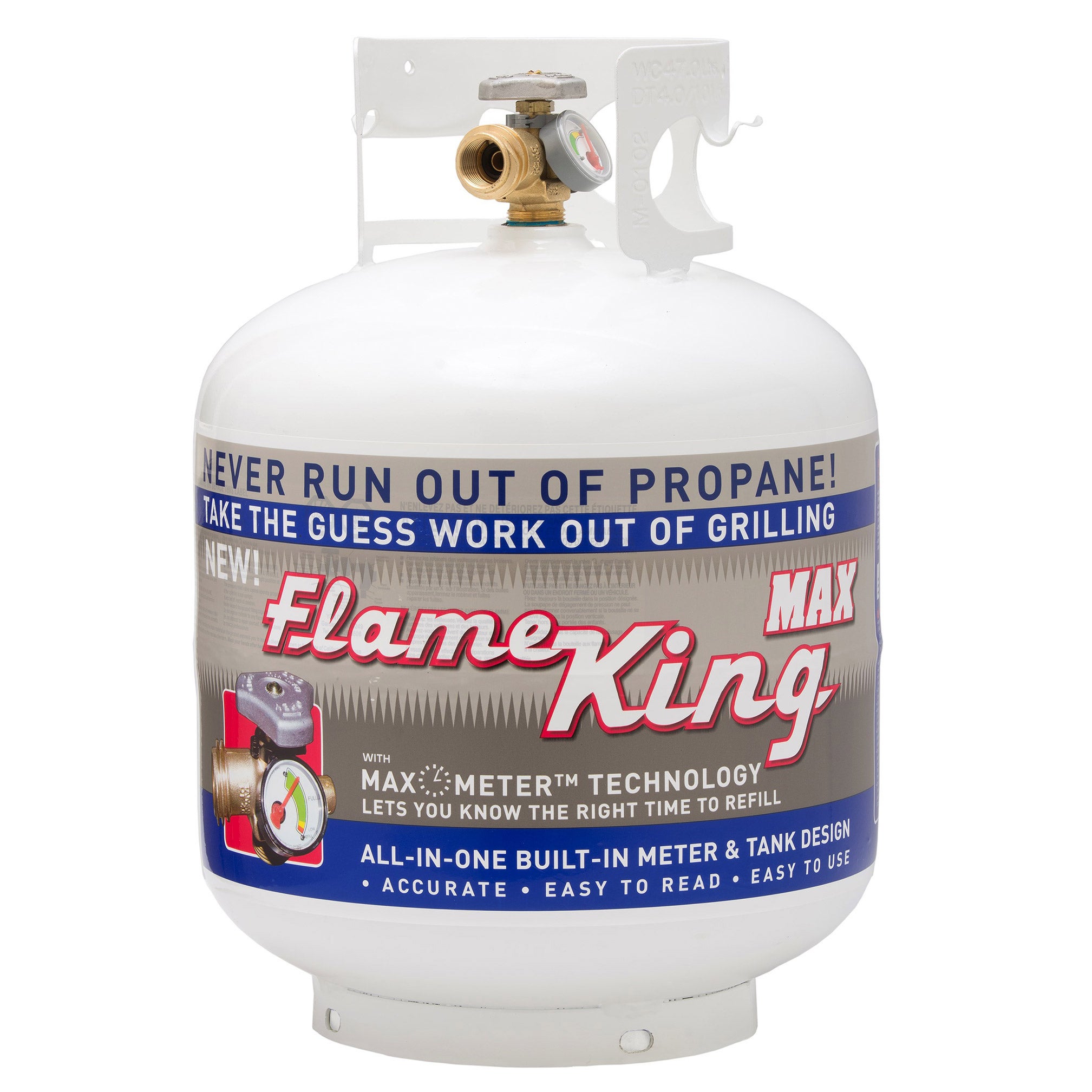 FLAME KING 20LB PROPANE TANK W/ OPD VALVE & GAUGE