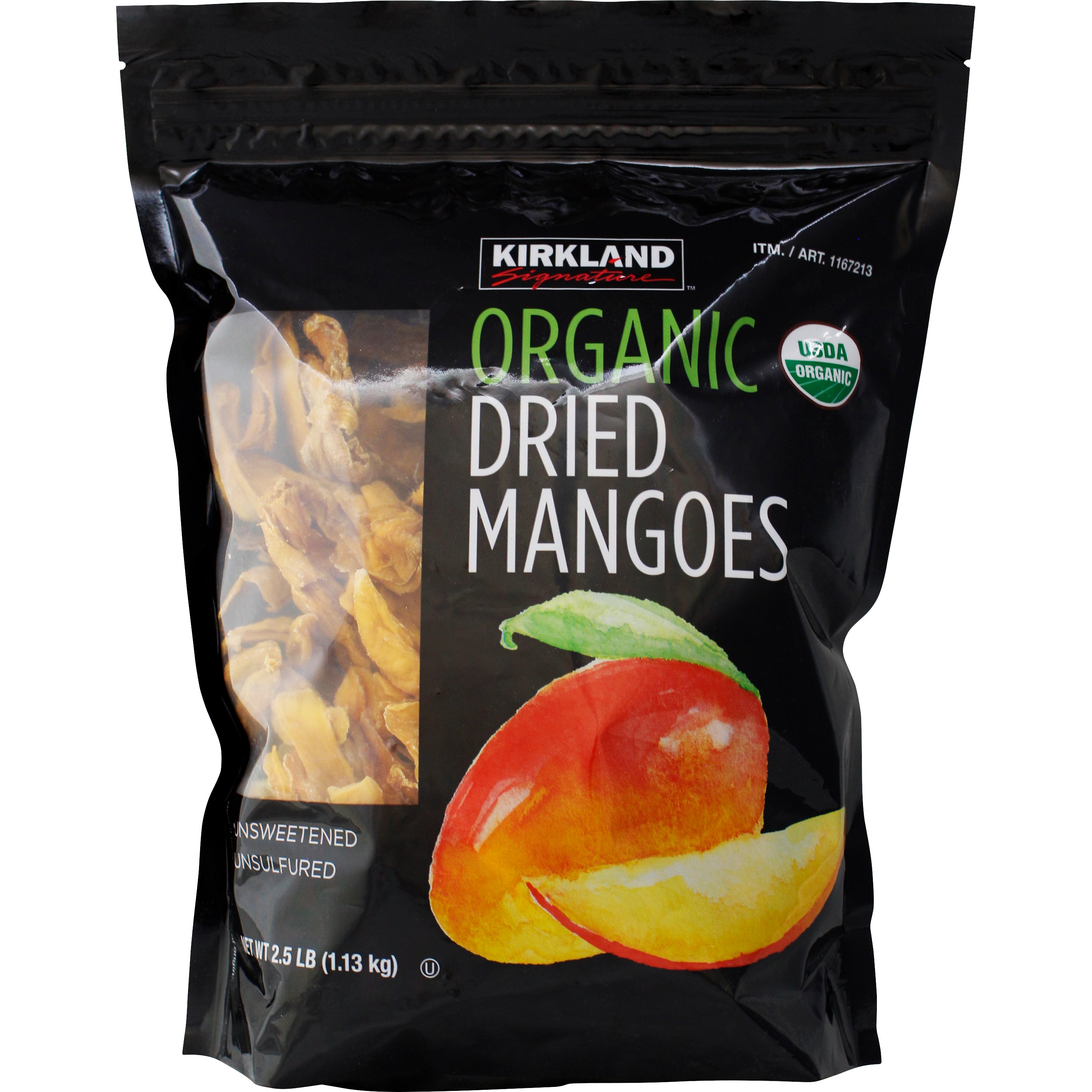 KIRKLAND SIGNATURE ORGANIC DRIED MANGOES 40 OZ - Image 1