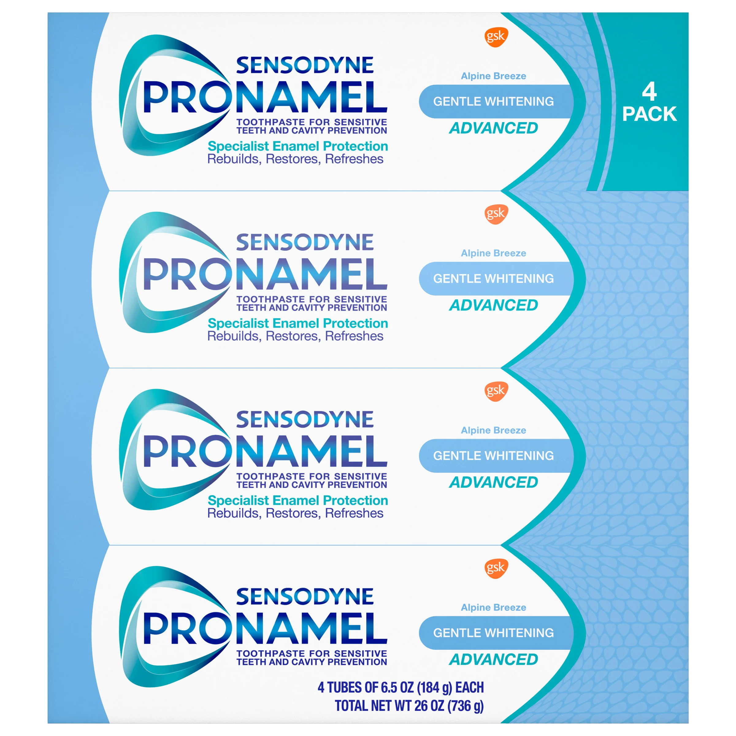 PRONAMEL GENTLE WHITENING ADV TOOTHPASTE 4/6.5 OZ - Image 1