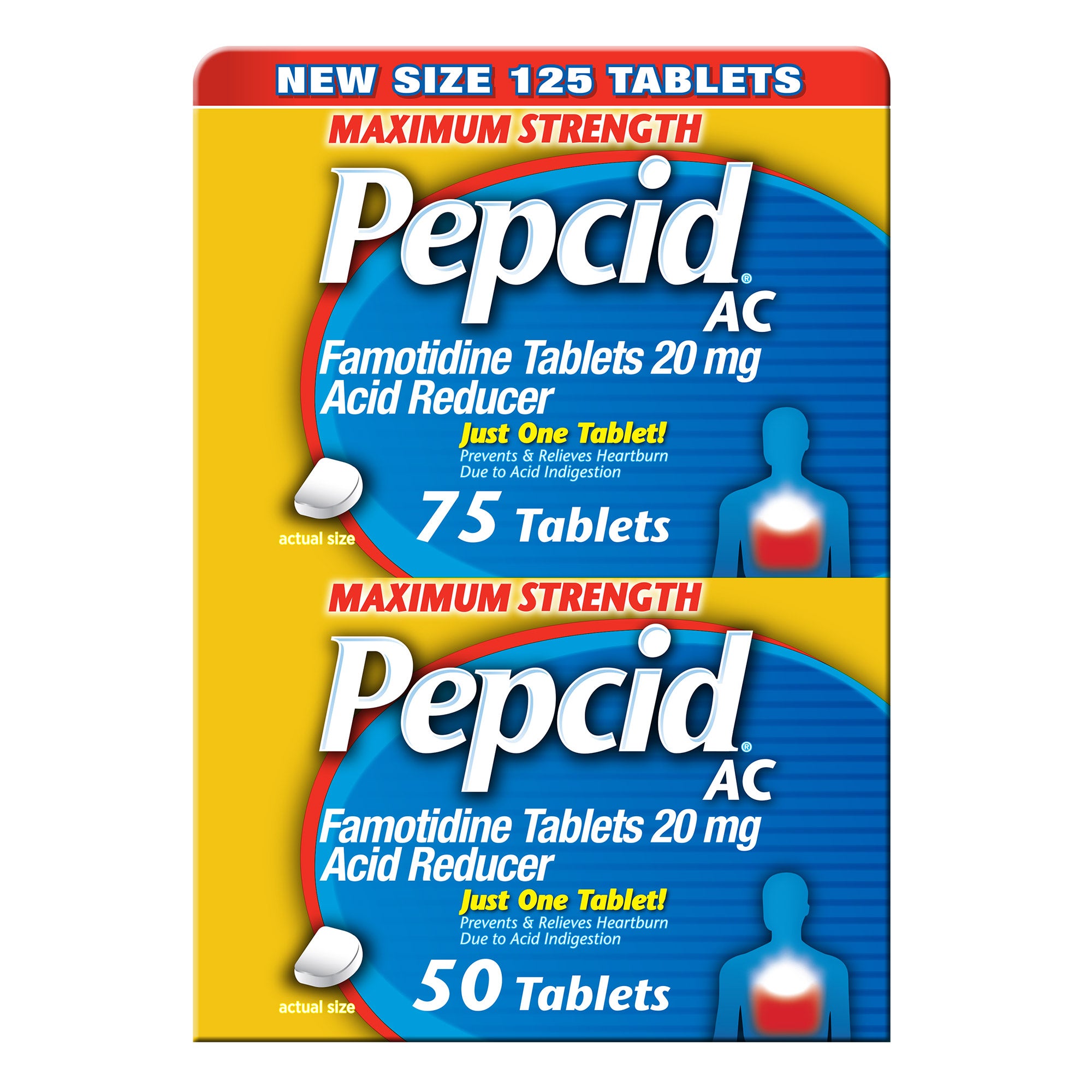 PEPCID AC MAXIMUM STRENGTH 20 MG TABLET 125 CT. - Image 1