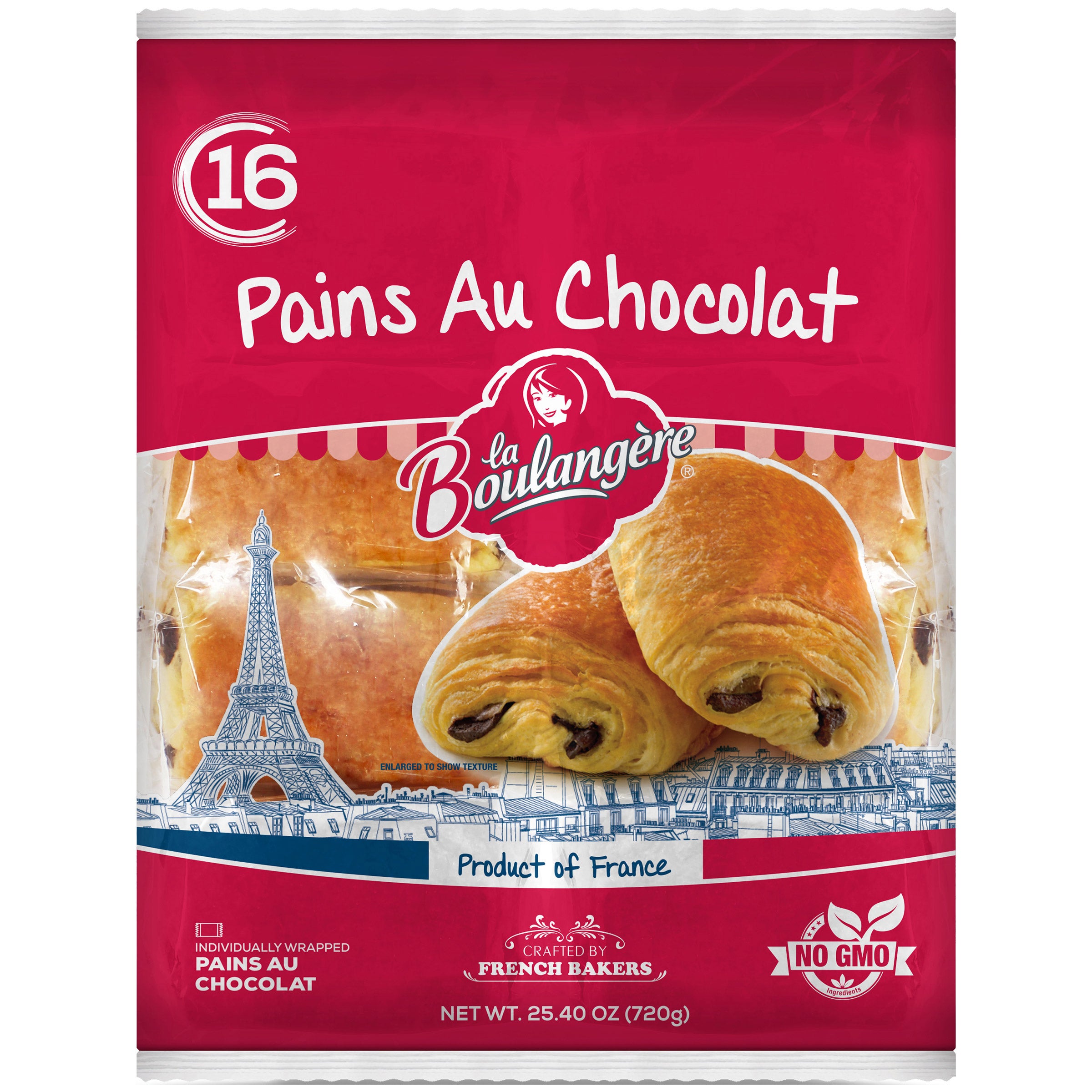 LA BOULANGERE CHOCOLATE CROISSANTS 16/25.4OZ - Image 1