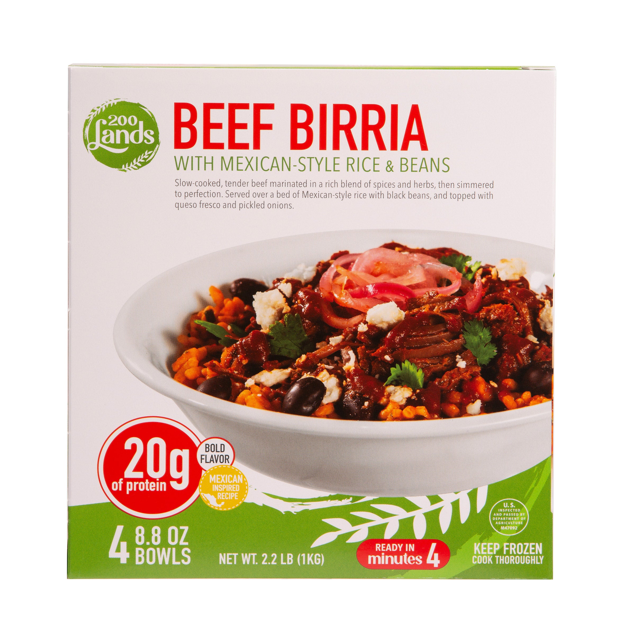 200 LANDS BEEF BIRRIA BOWL 4/ 8.8OZ BOWLS