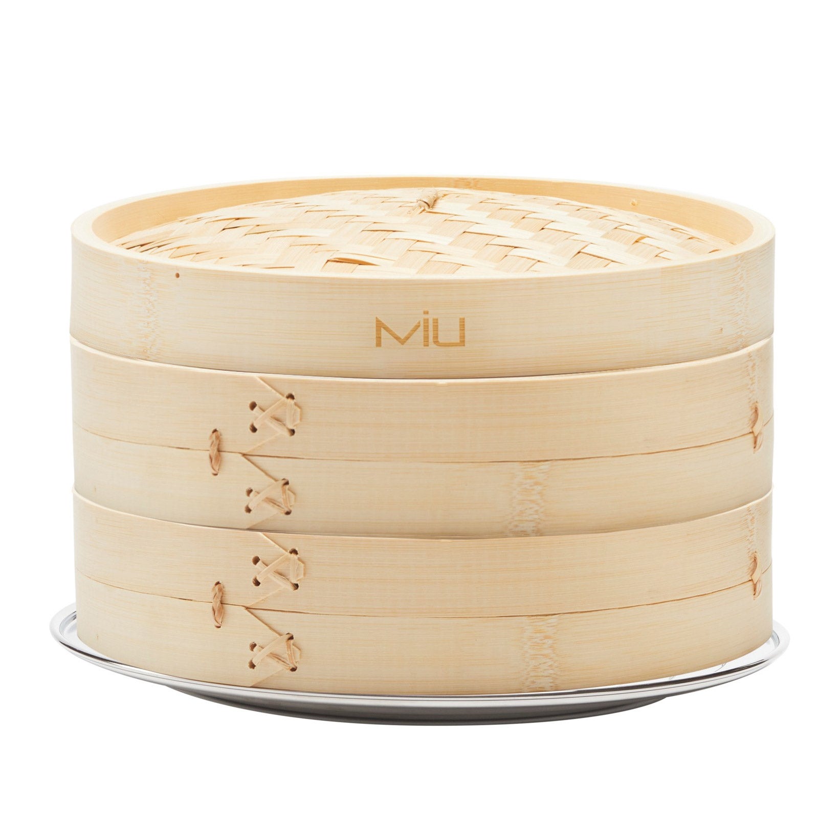 MIU 10 INCH 2-TIER BAMBOO STEAMER - Image 1