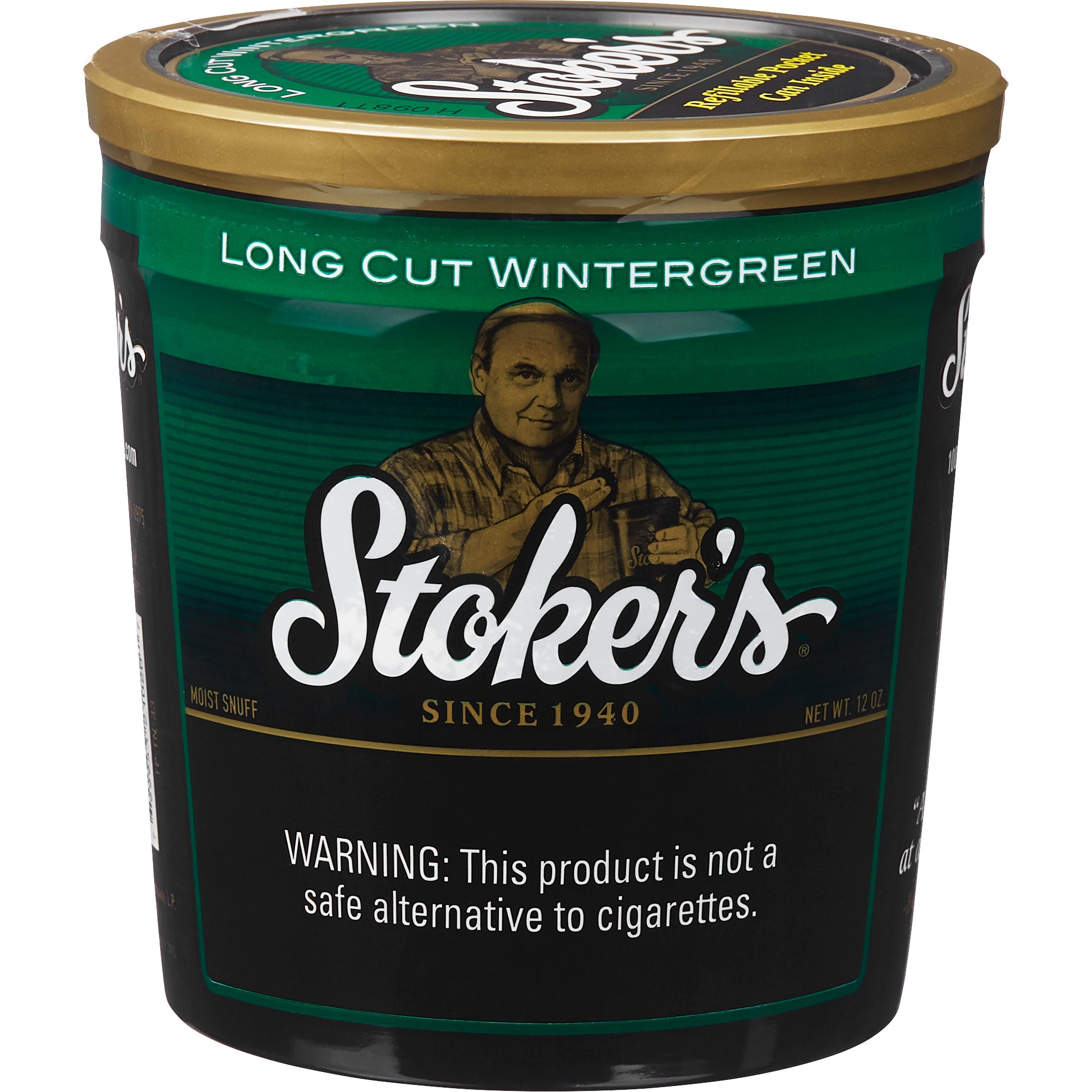 STOKER'S LONG-CUT WINTERGREEN 12 OZ. TUB