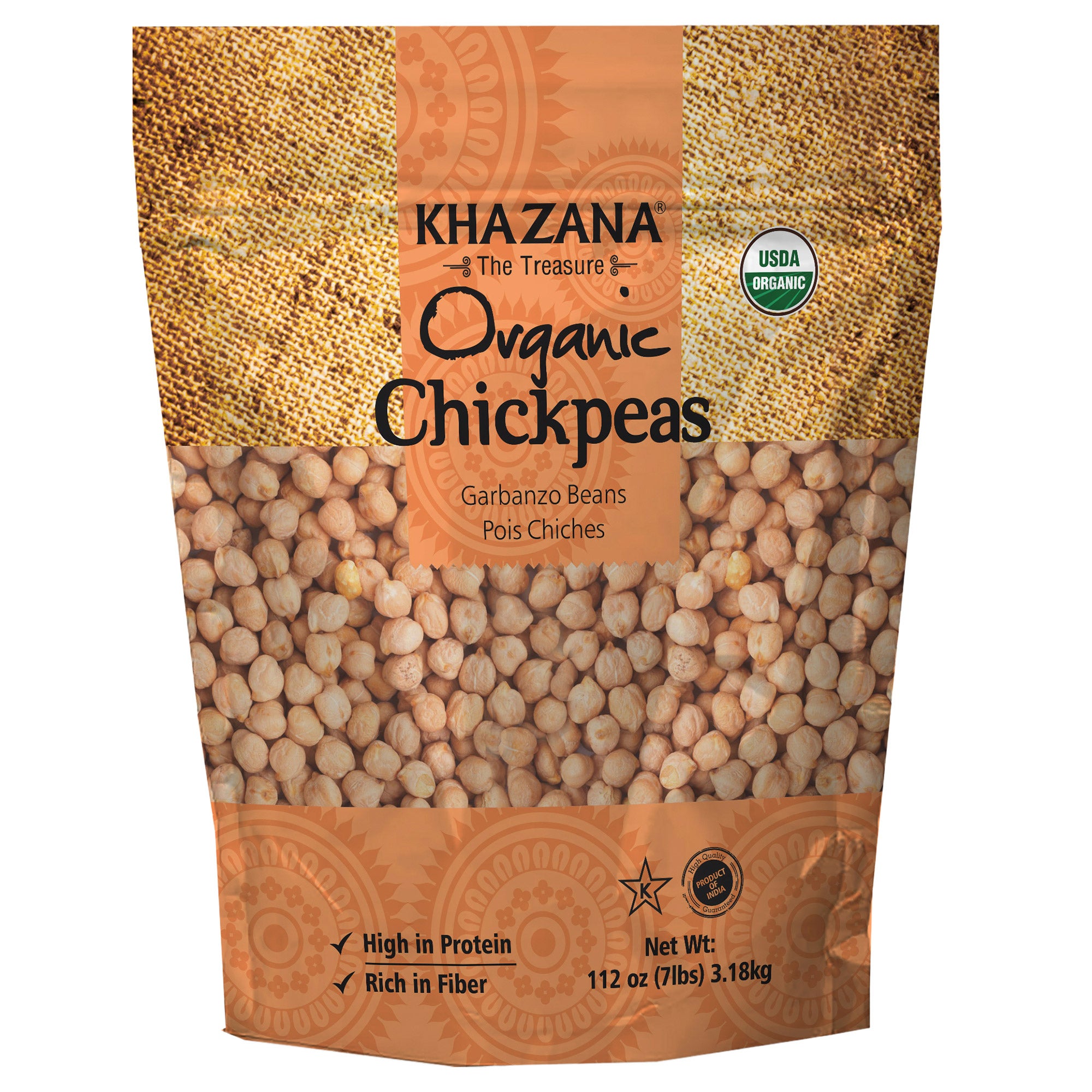 ORGANIC KHAZANA CHICKPEAS 7 POUNDS