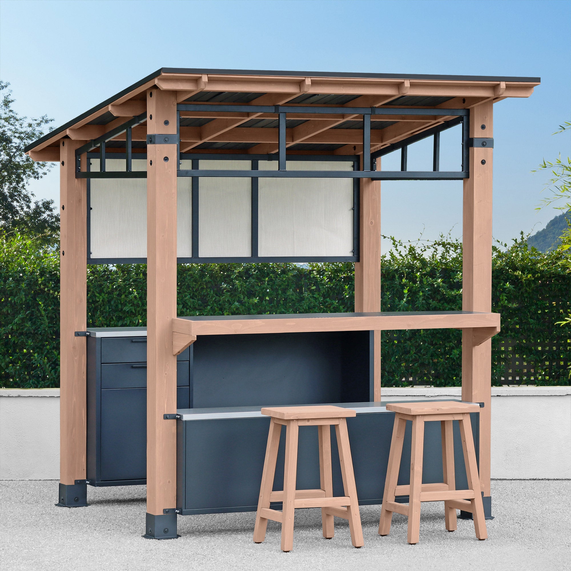 YARDISTRY 7.6' X 7.6' CANTINA GAZEBO