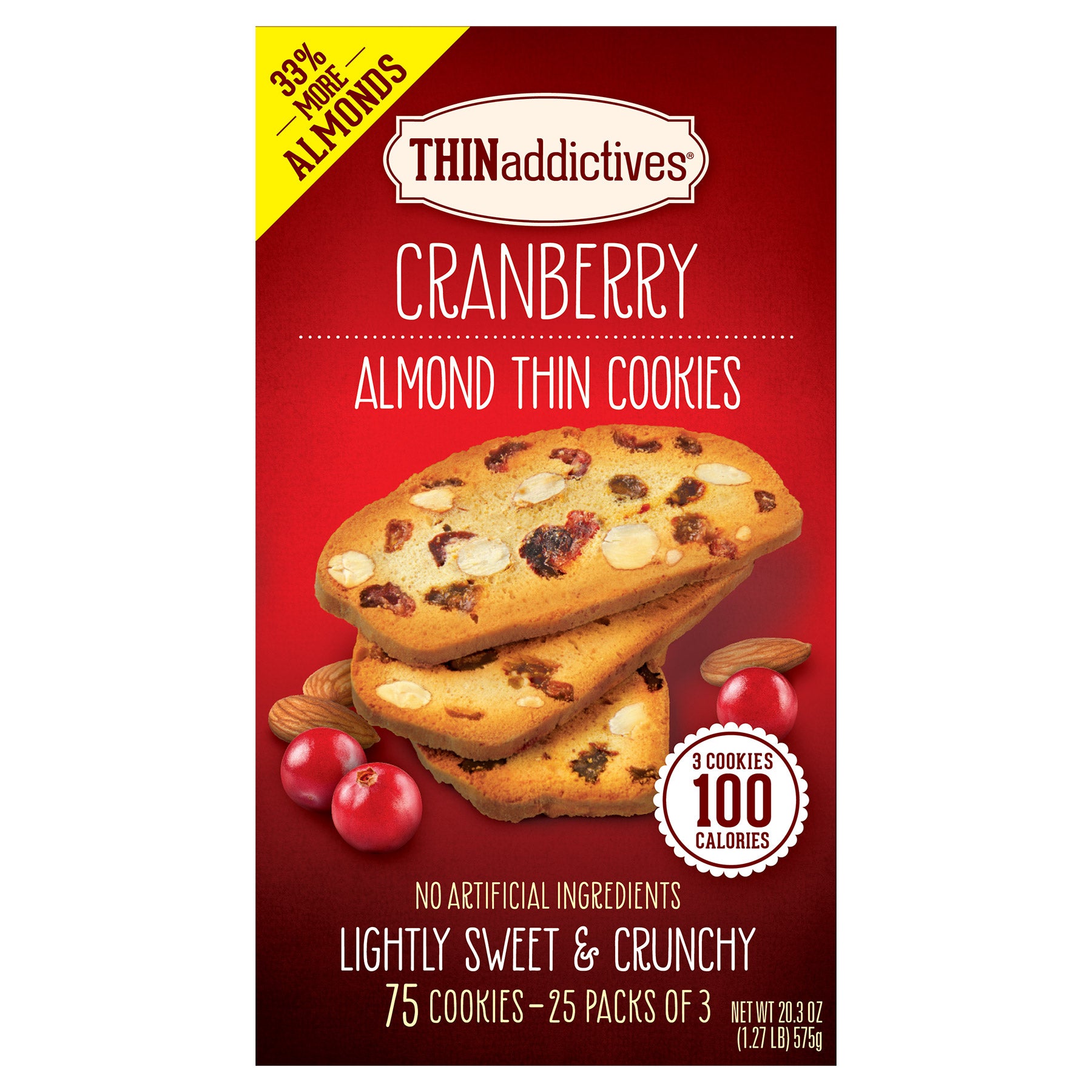 THINADDICTIVES CRANBERRY ALMOND THINS 20.32 OZ - Image 1