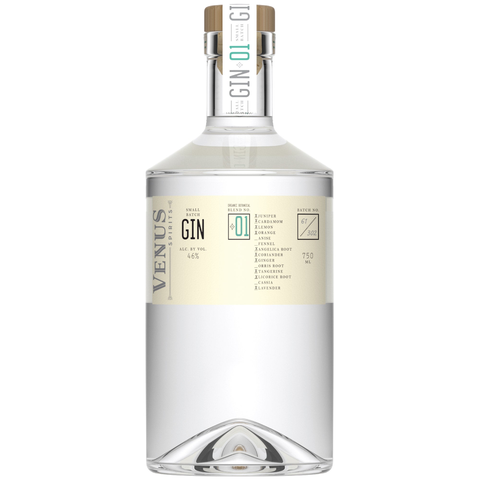 VENUS SPIRITS GIN BLEND NO. 1 SANTA CRUZ 750ML - Image 1