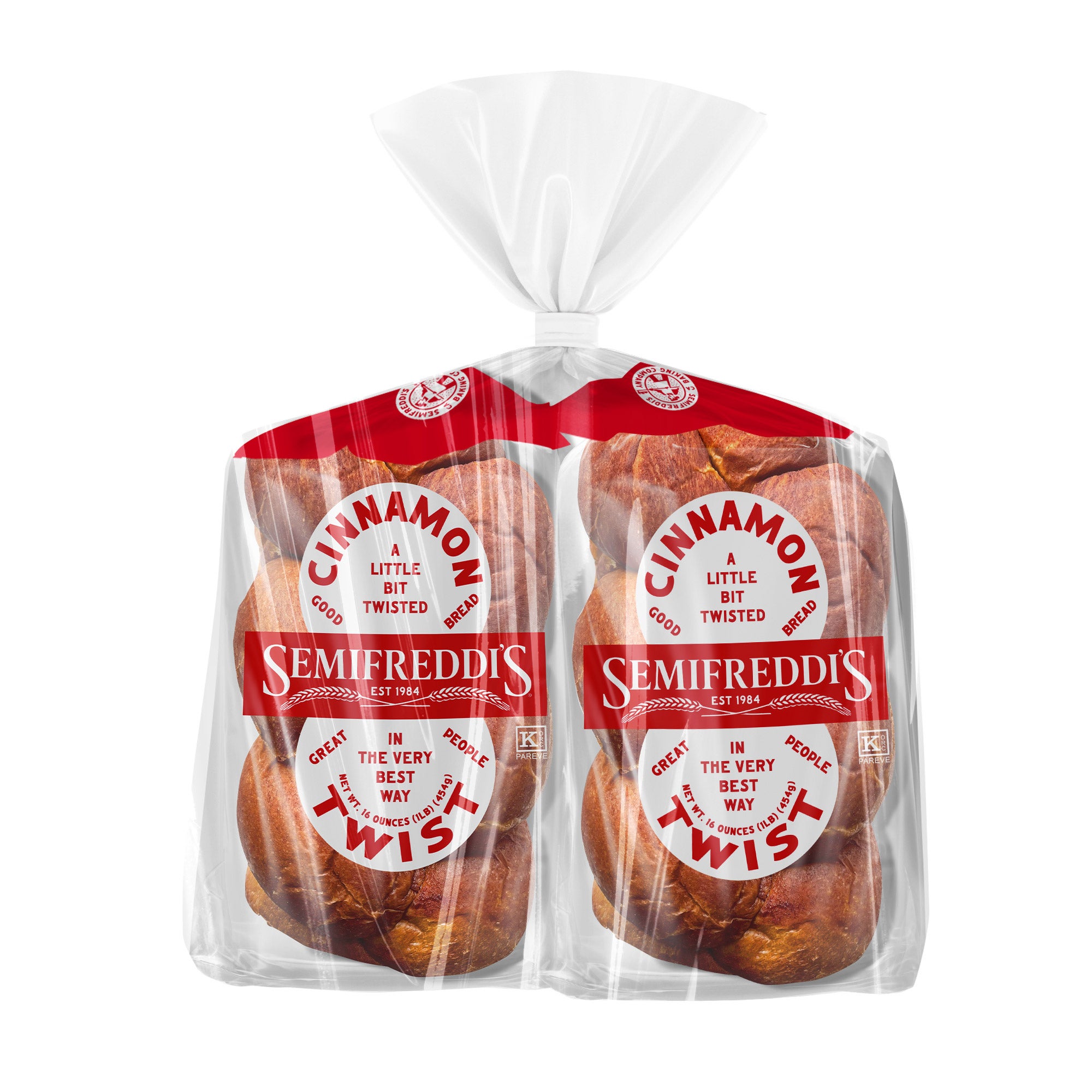 SEMIFREDDI'S CINNAMON TWIST 2 PACK 16 OUNCES EACH