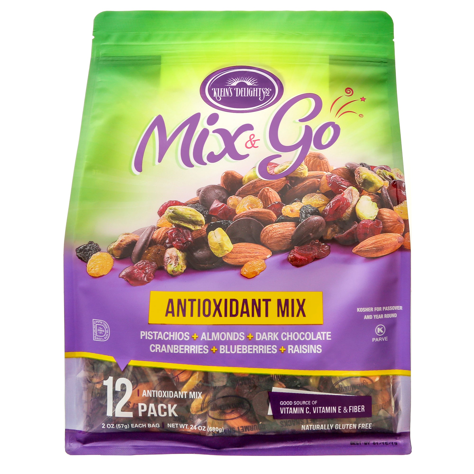 KLEINS NATURALS ANTIOXIDANT TRAIL MIX 12 CT (1.5 LBS)
