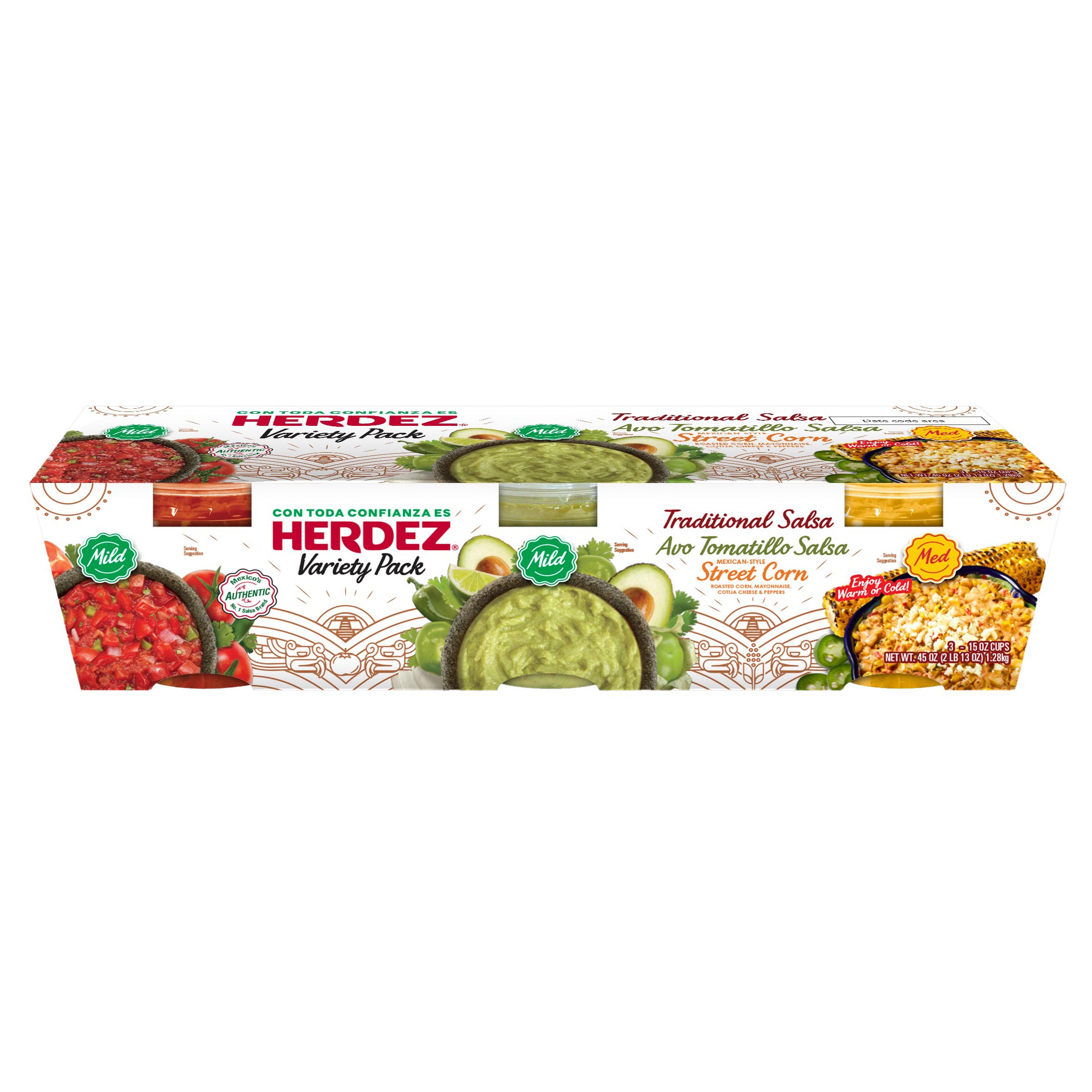 HERDEZ SALSA VARIETY 3 PACK 15 OUNCE EACH - Image 1