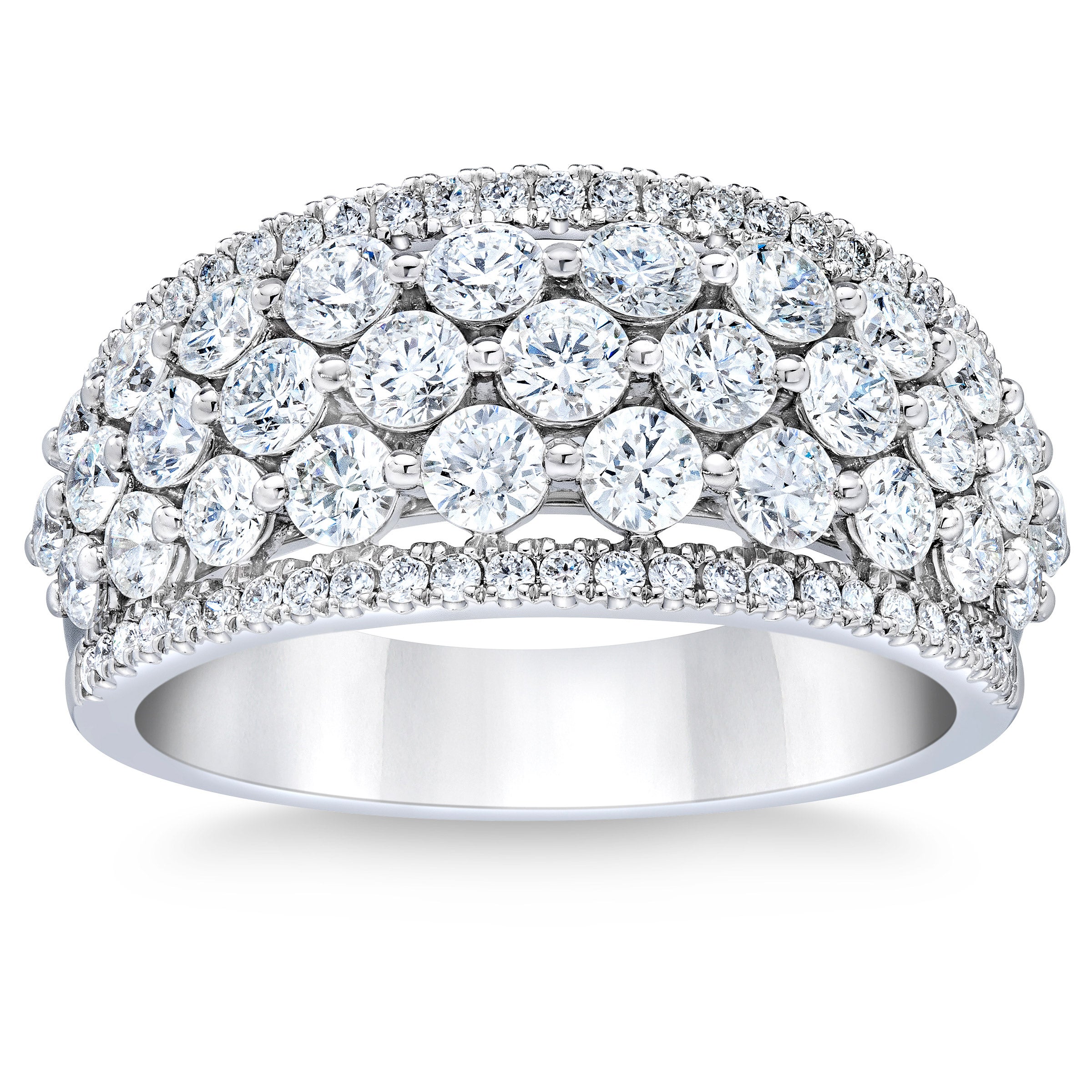 PLATINUM VS2 I 2.00CTW ROUND DIAMOND BAND SIZE 7