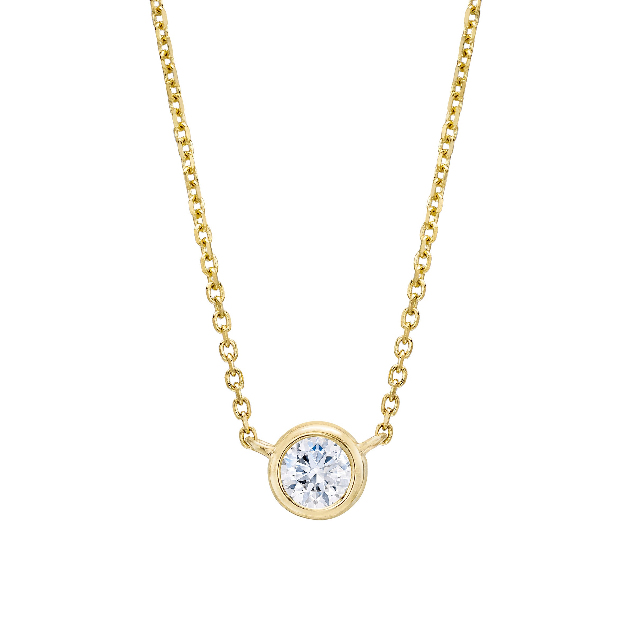 14KT YELLOW GOLD VS2 I 0.14CTW ROUND DIAMOND NECKLACE - Image 1
