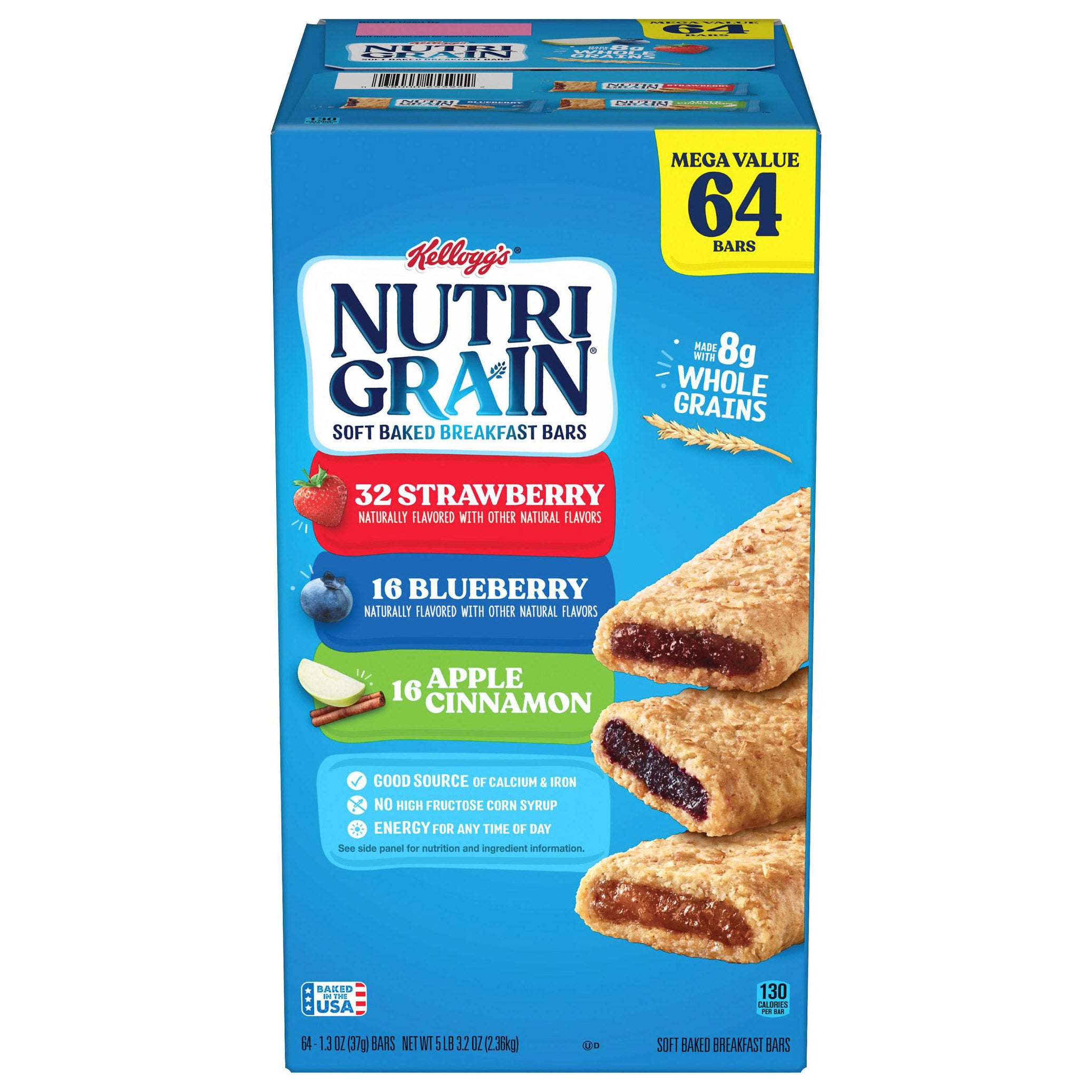 KELLOGG'S NUTRI-GRAIN BARS 64 COUNT BOX - Image 1