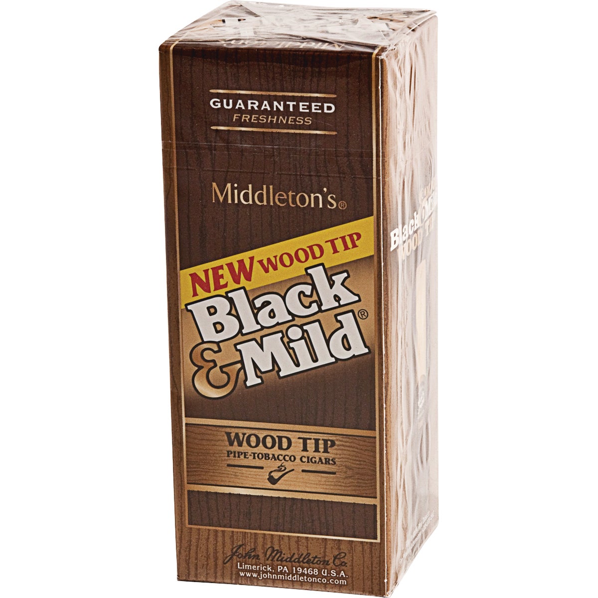 BLACK & MILD WOOD TIP UPRIGHT SINGLES 25 CT