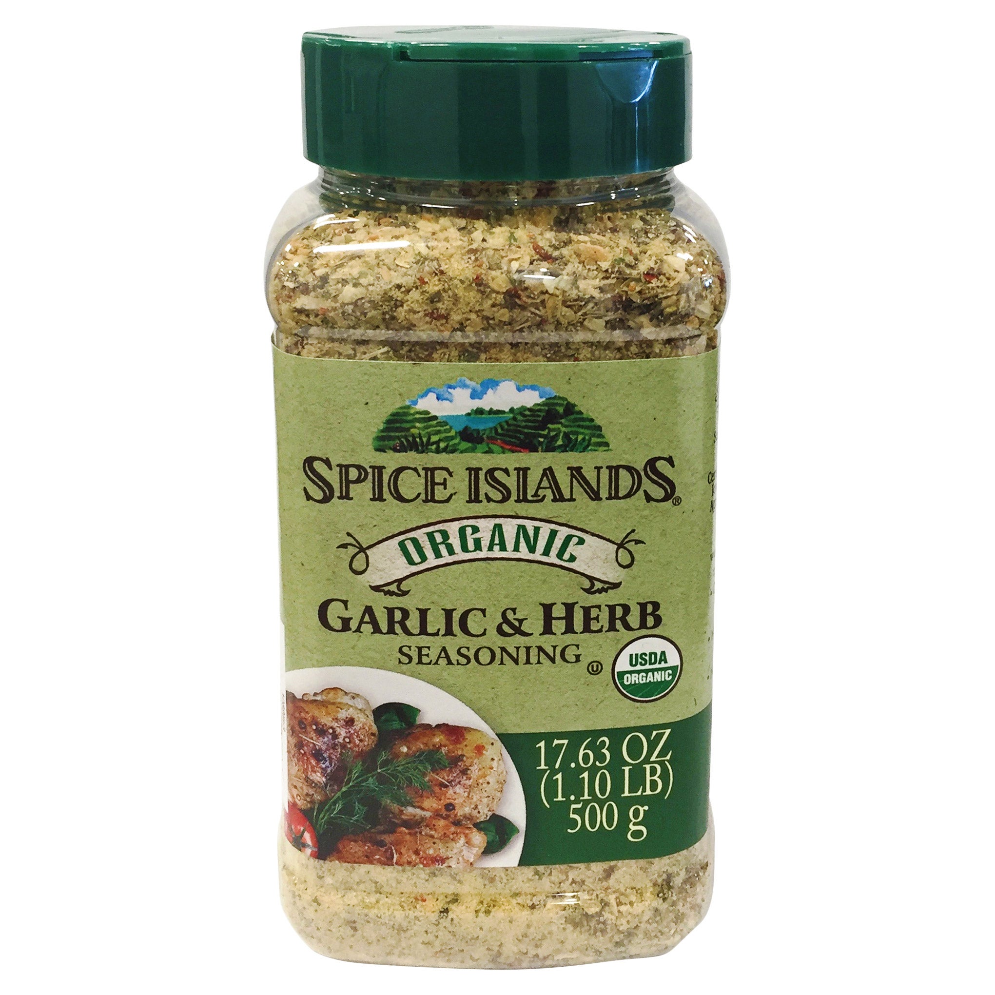 SPICE ISLANDS ORGANIC GARLIC & HERB SEASONING 17.63 OZ - Image 1