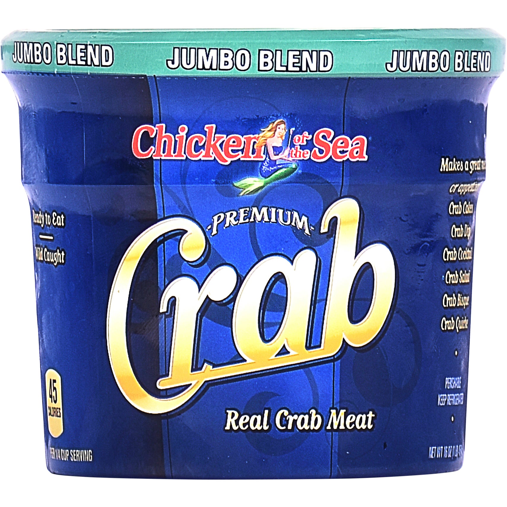 CHICKEN OF THE SEA JUMBO BLEND CRAB MEAT 16 OUNCE CONTAINER