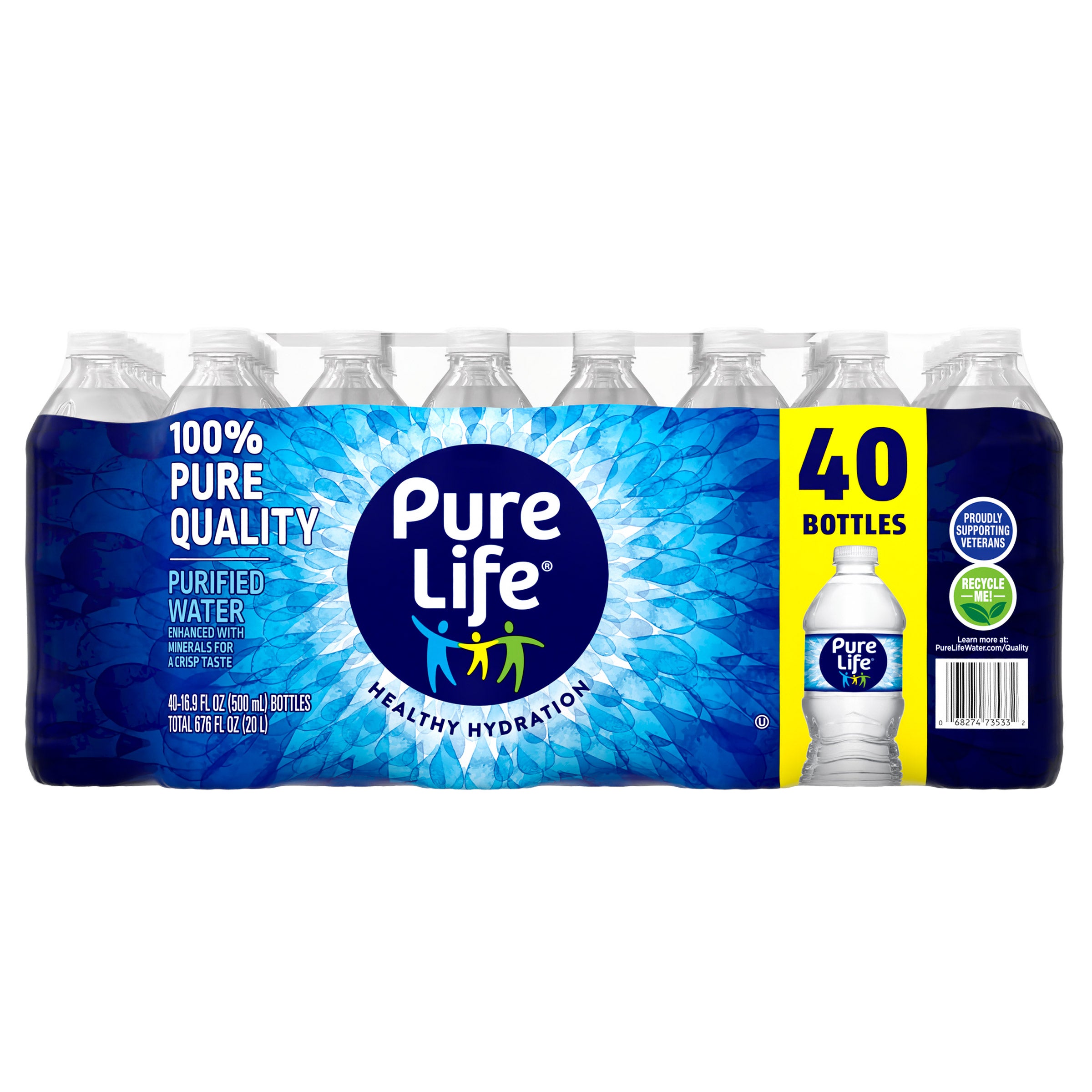 PURE LIFE PURIFIED WATER 40/16.9 OZ