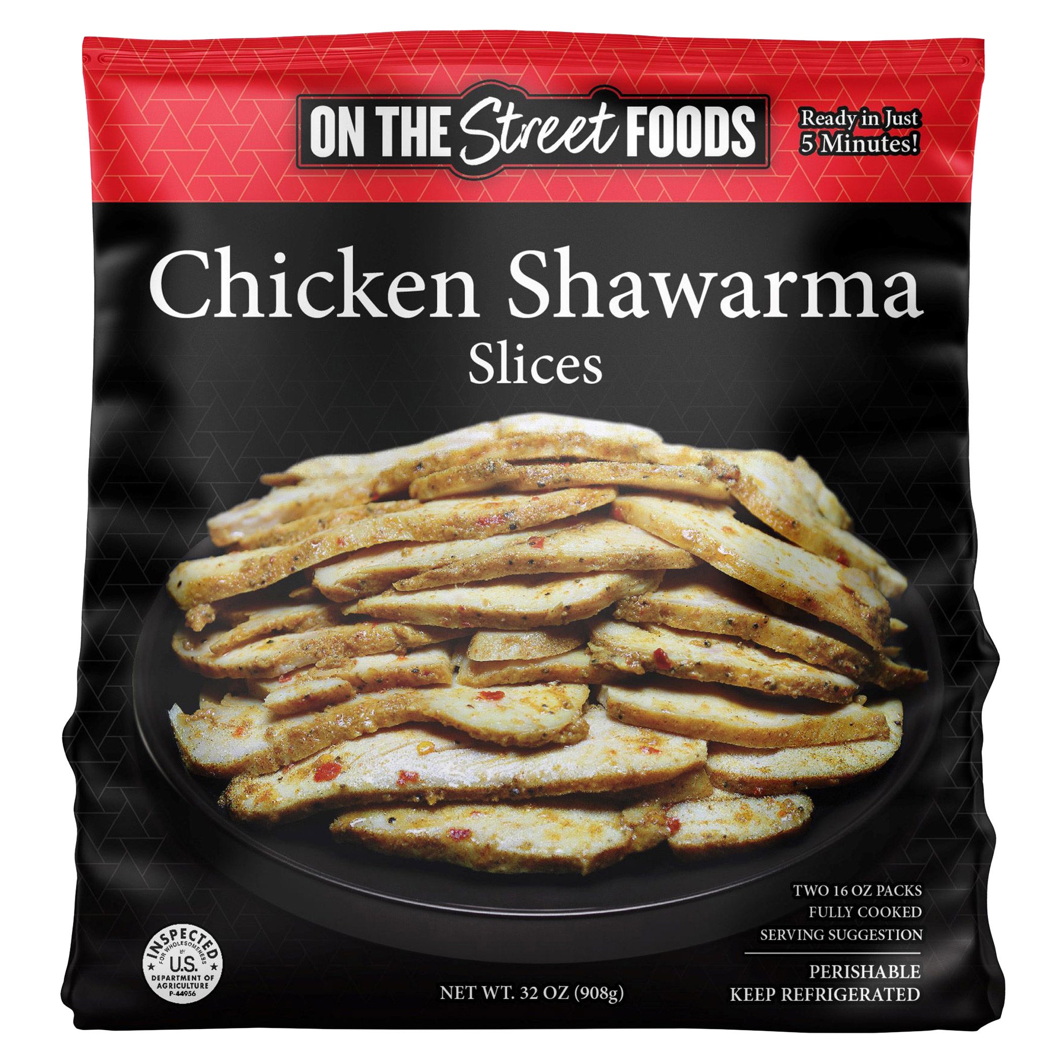 ON THE STREET FOODS CHICKEN SHAWARMA 2/16 OZ