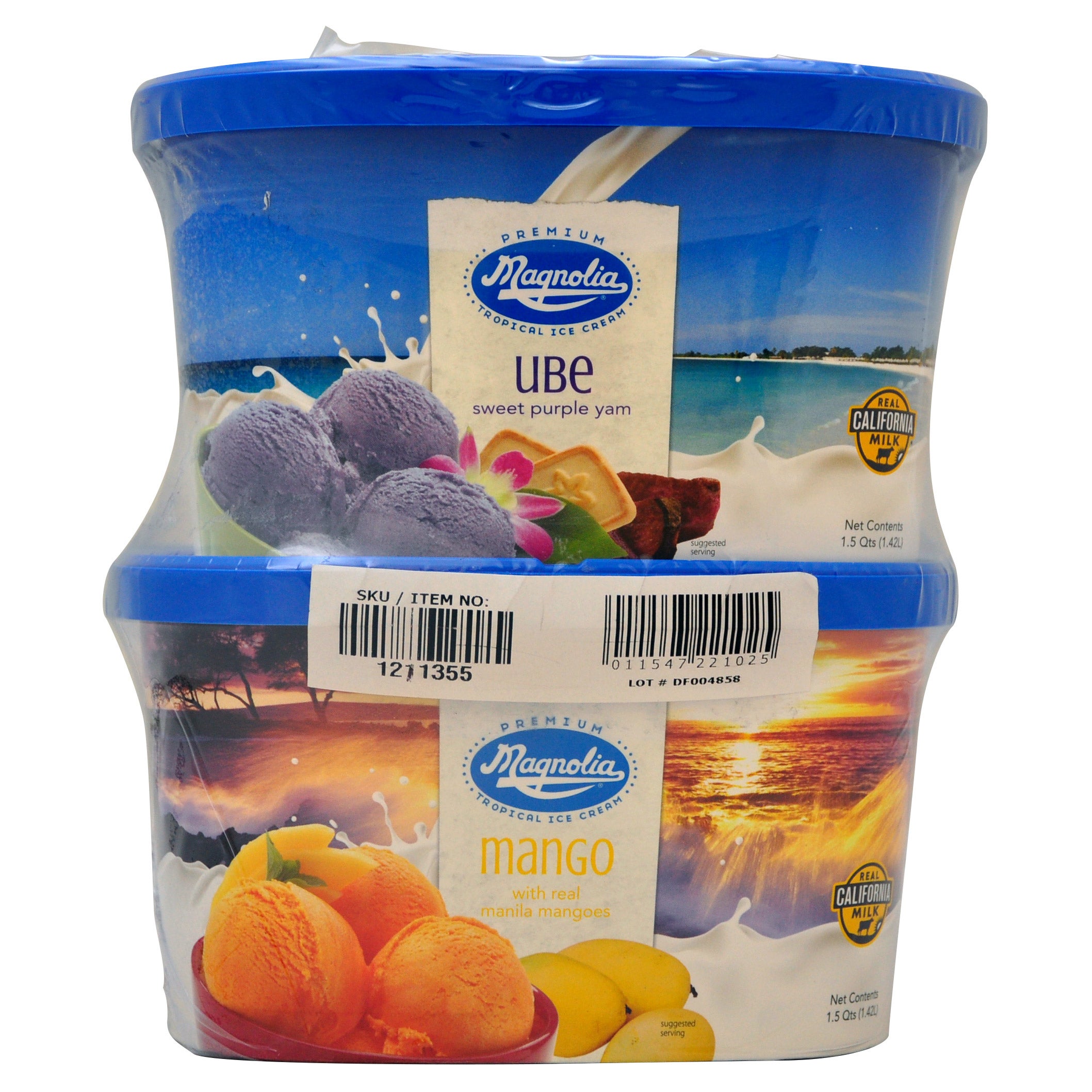MAGNOLIA ICE CREAM UBE AND MANGO 2 PACK 96 OUNCES