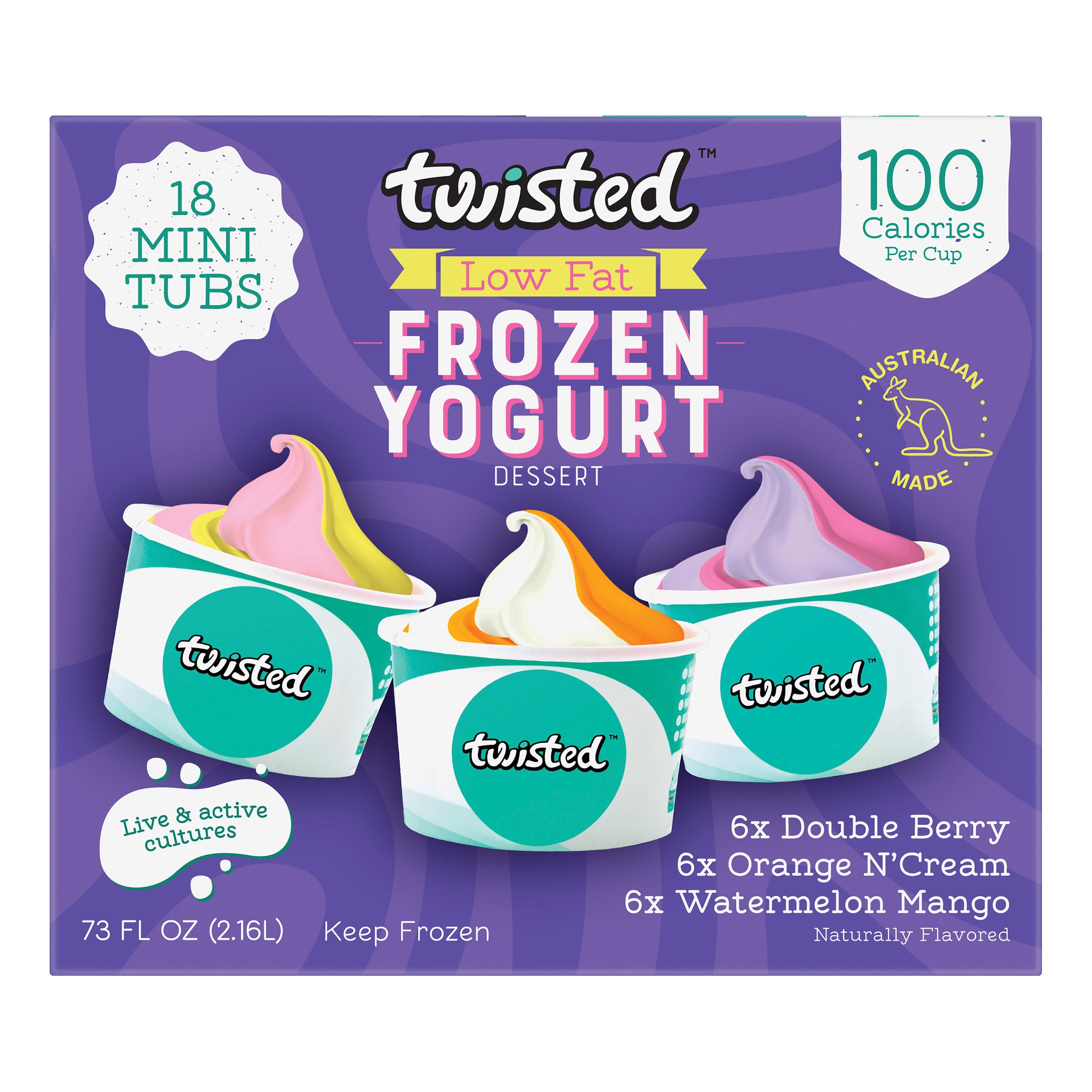 TWISTED FROZEN YOGURT VARIETY PACK 18 COUNT 54 OUNCES