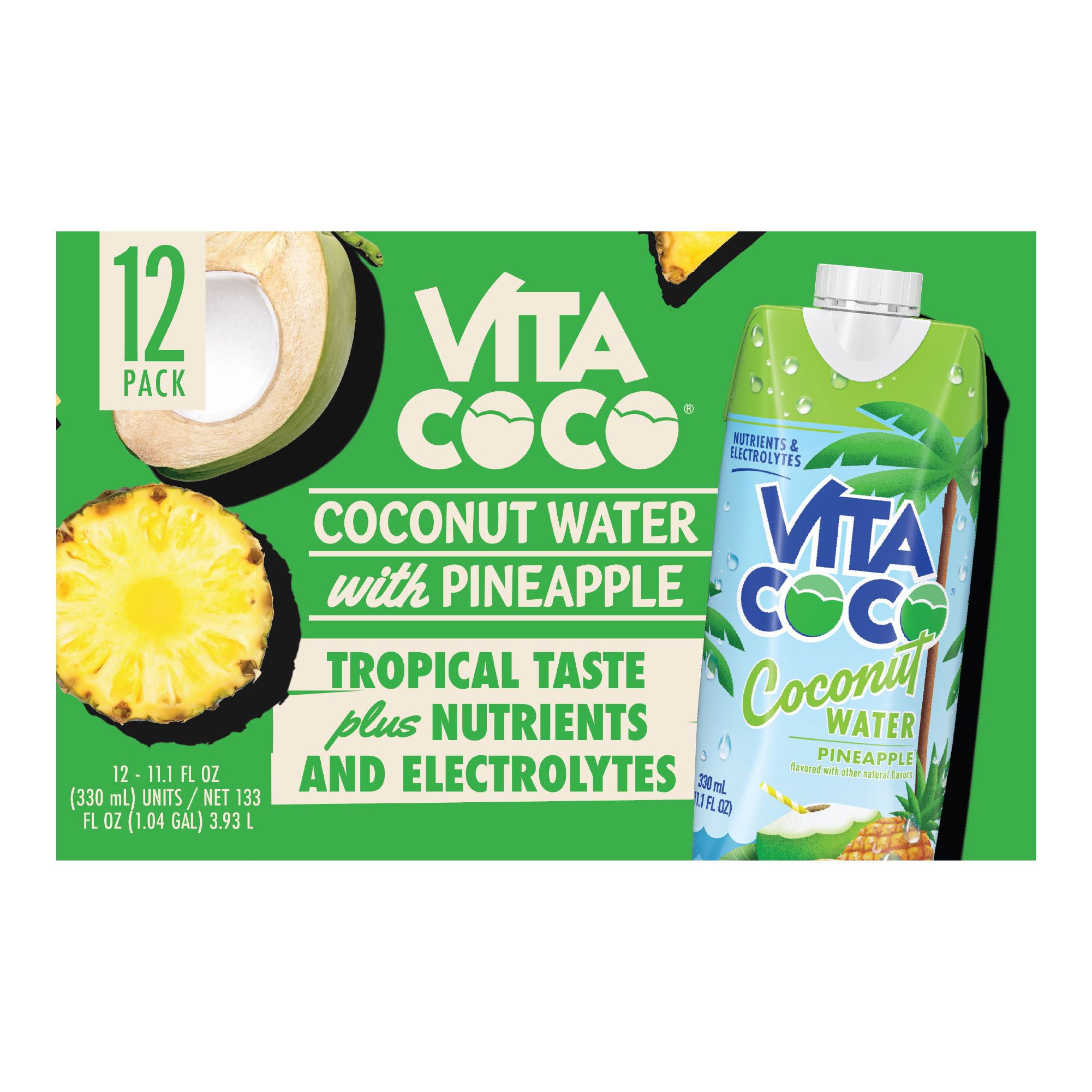 VITA COCO PINEAPPLE COCONUT WATER 12/11.1 OZ - Image 1