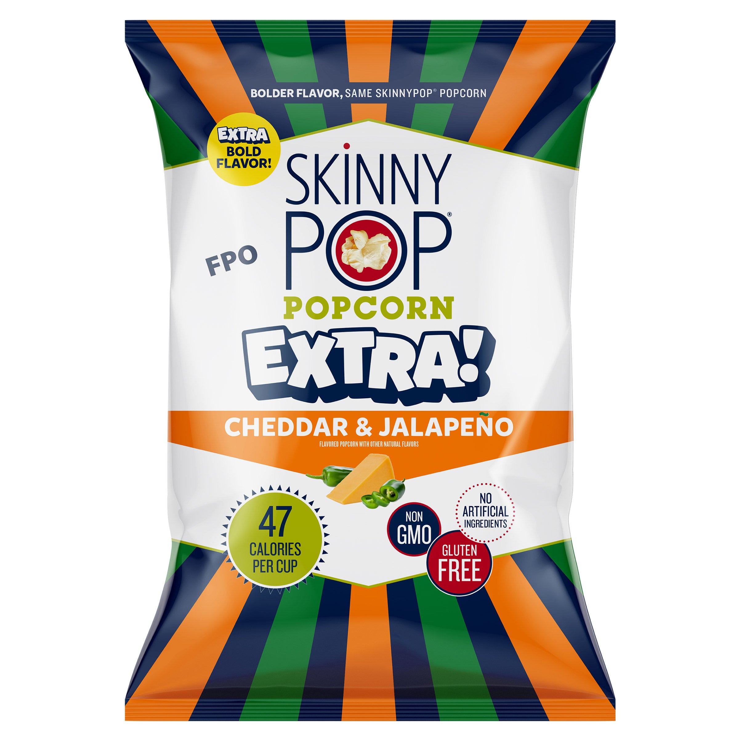 SKINNYPOP EXTRA CHEDDAR JALAPENO 14 OZ (0.875 LBS)