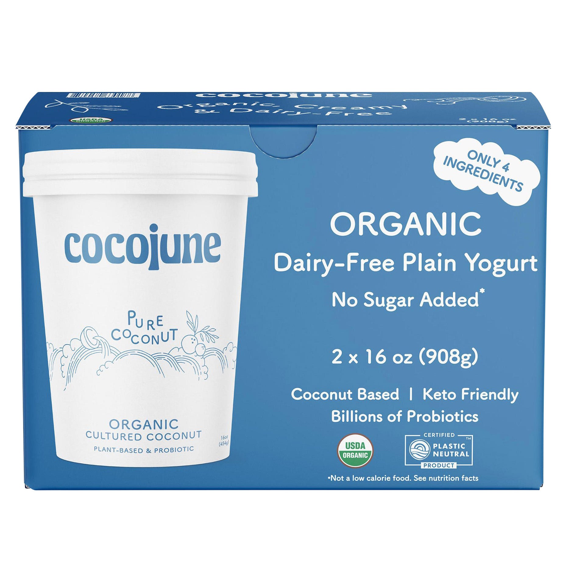 COCOJUNE ORGANIC PLANT-BASED YOGURT 2/16 OZ - Image 1