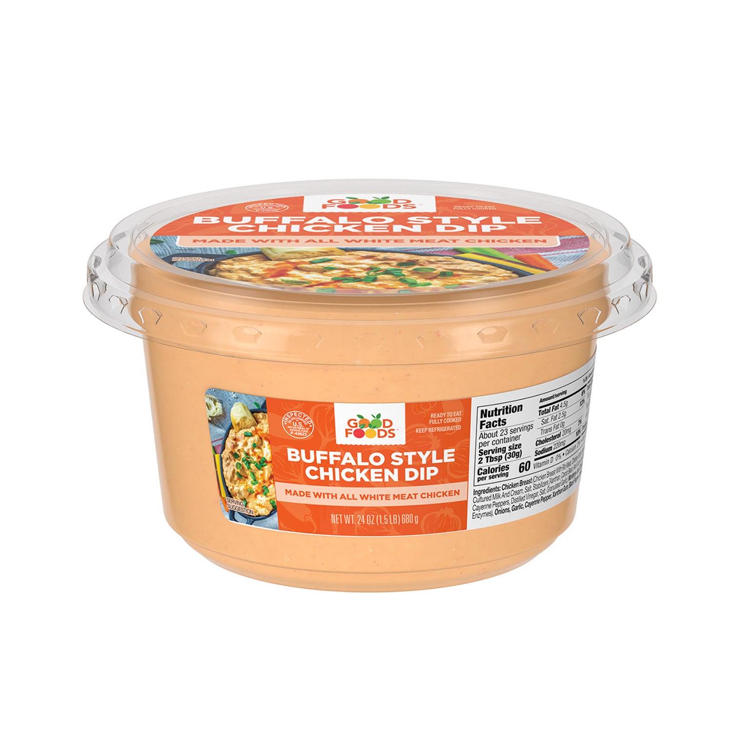 GOOD FOODS BUFFALO CHICKEN DIP 24 OUNCE CONTAINER