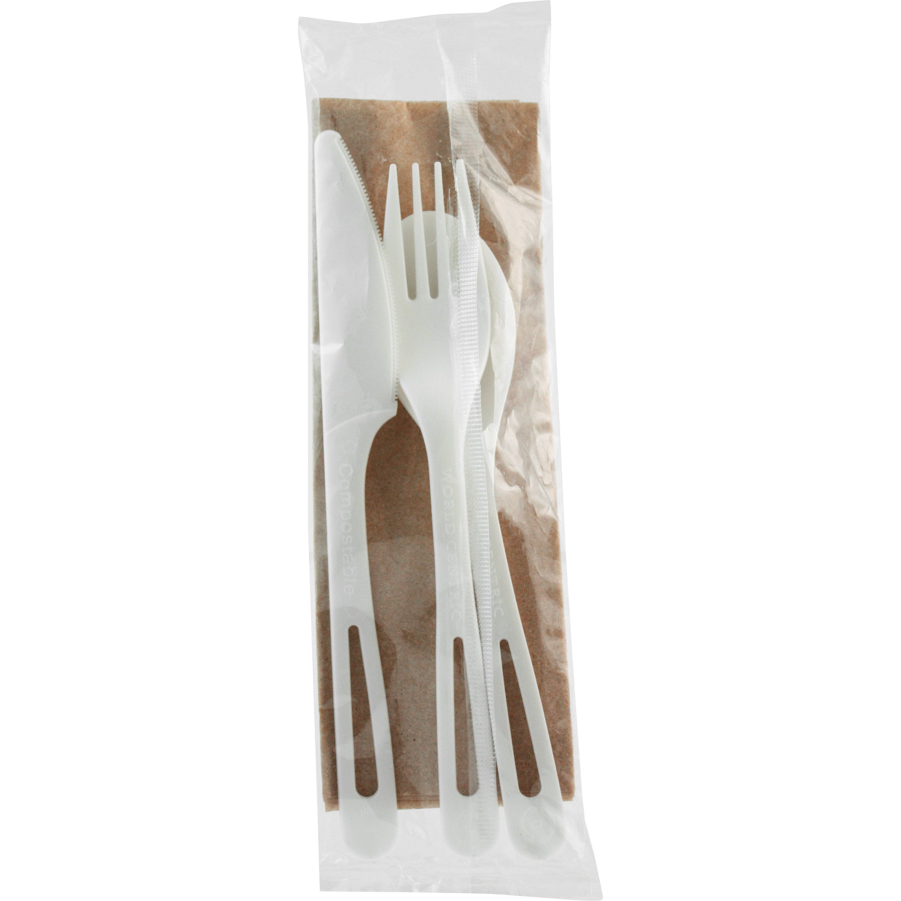 WORLD CENTRIC CUTLERY KIT COMPOSTABLE 250CT