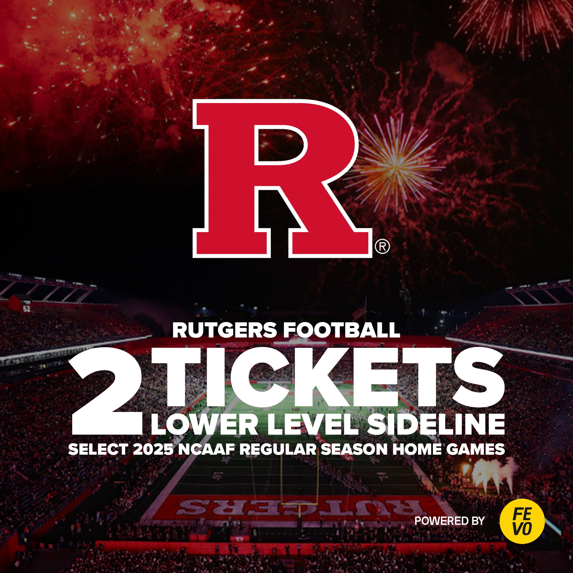 NCAA- RUTGERS FOOTBALL 2 LOWER LEVEL TICKETS ITEM IS NON-REFUNDABLE