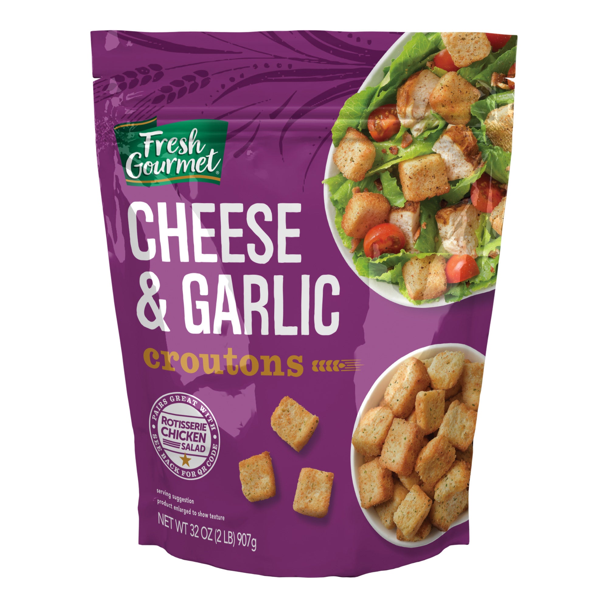 FRESH GOURMET CROUTONS CHEESE & GARLIC 32 OUNCES