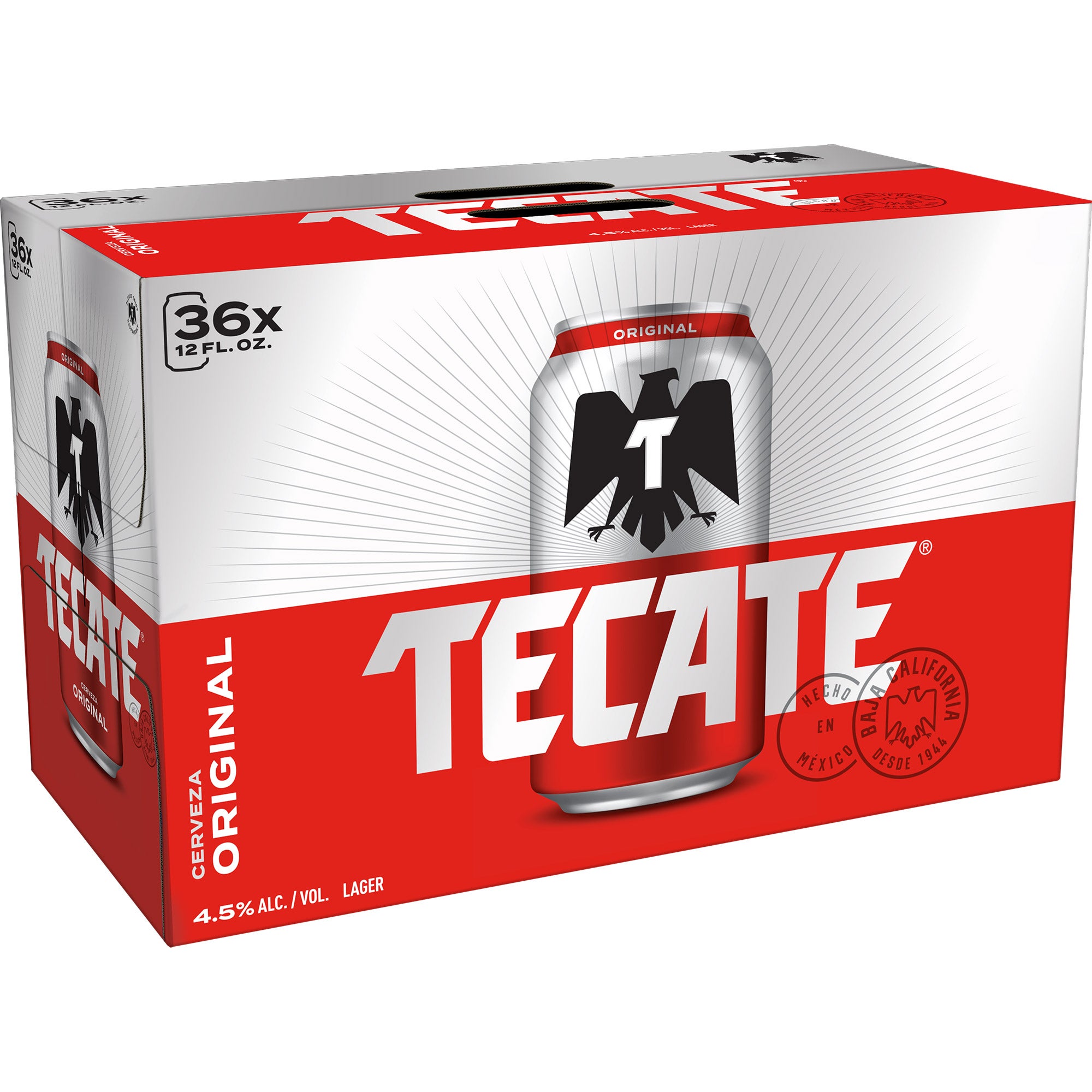 TECATE MEXICAN BEER 36/12 OZ CANS