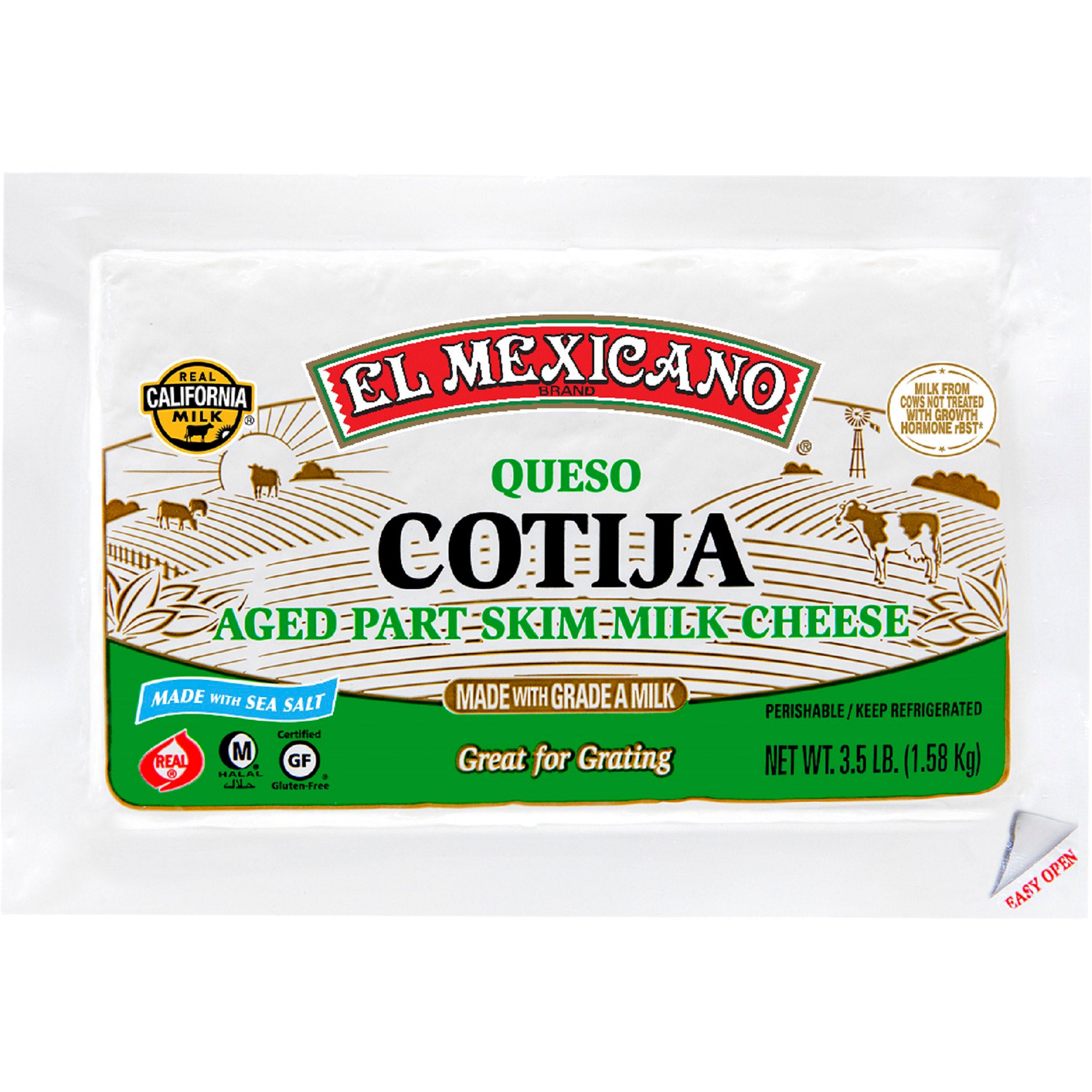 EL MEXICANO QUESO COTIJA 3.5 POUNDS - Image 1