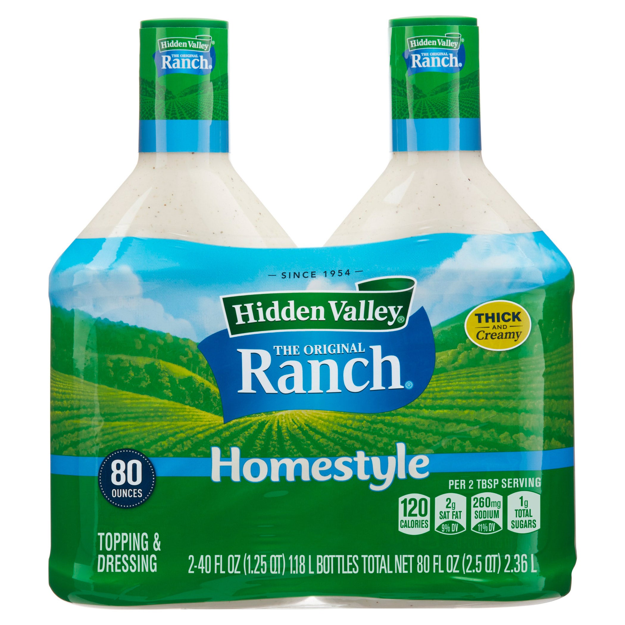 HIDDEN VALLEY HOMESTYLE RANCH 2/40 OUNCE BOTTLES