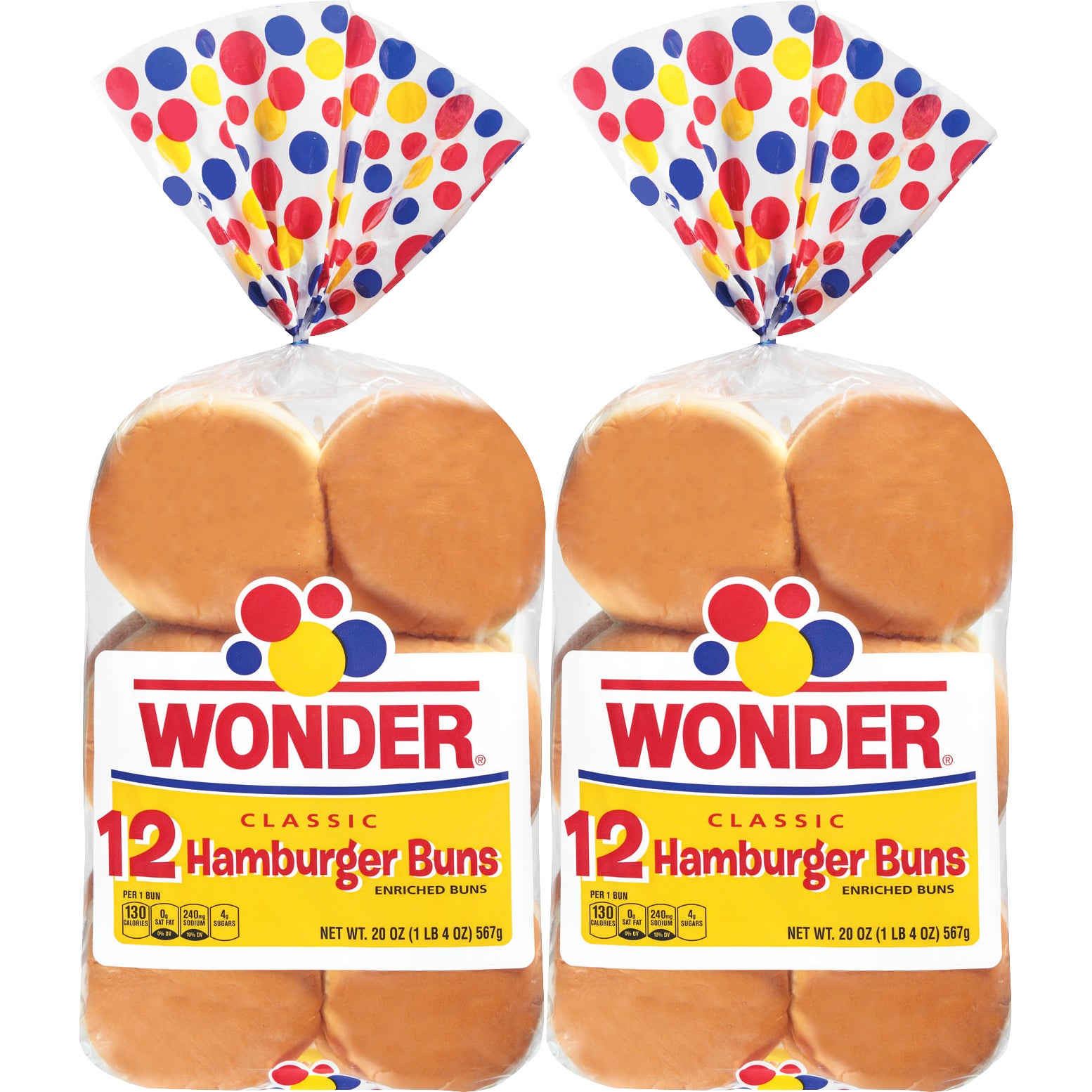 WONDER 4¨ HAMBURGER BUNS 12 CT / 20 OZ