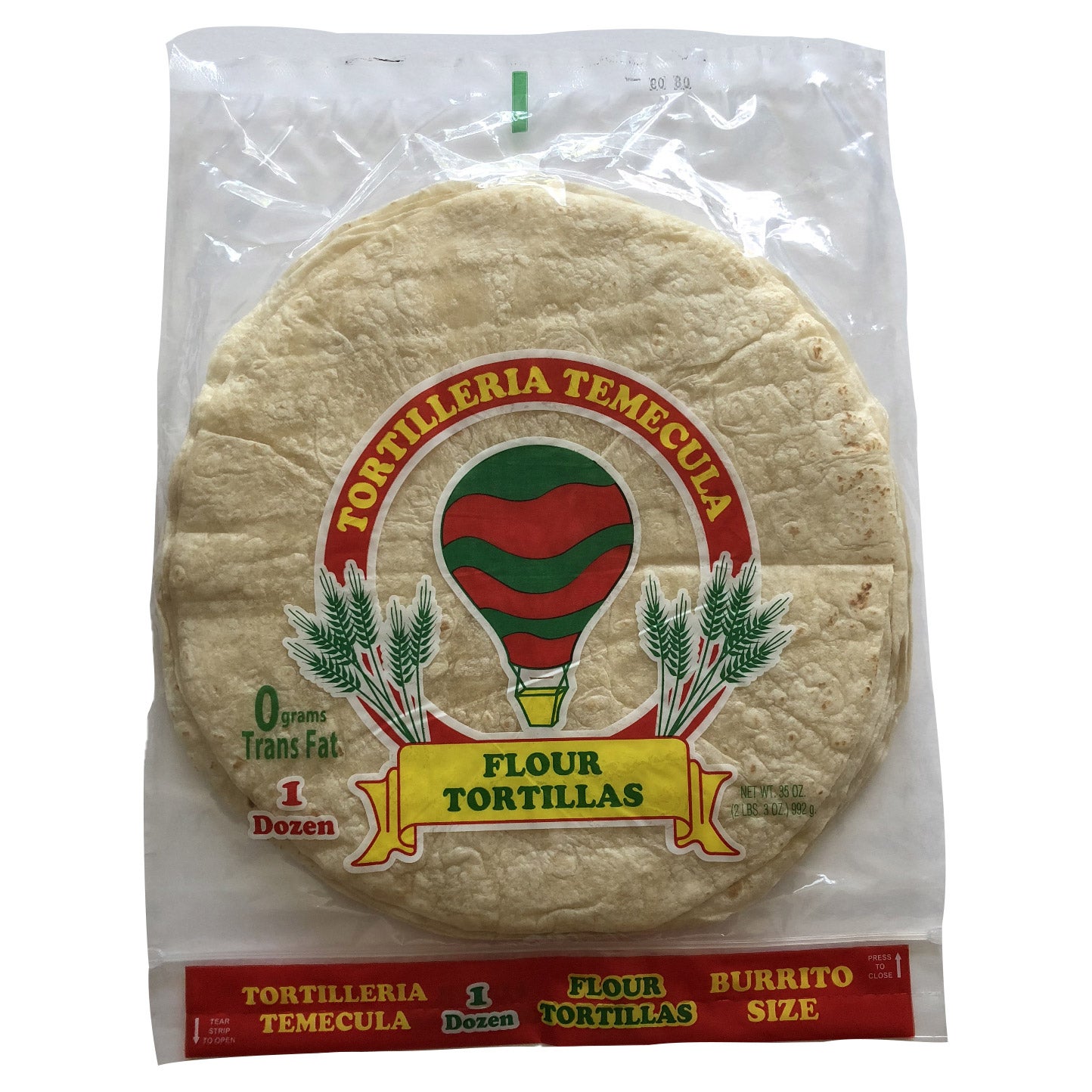 TORTILLERIA TEMECULA 12¨ FLOUR TORTILLA 24 COUNT 70 OZ